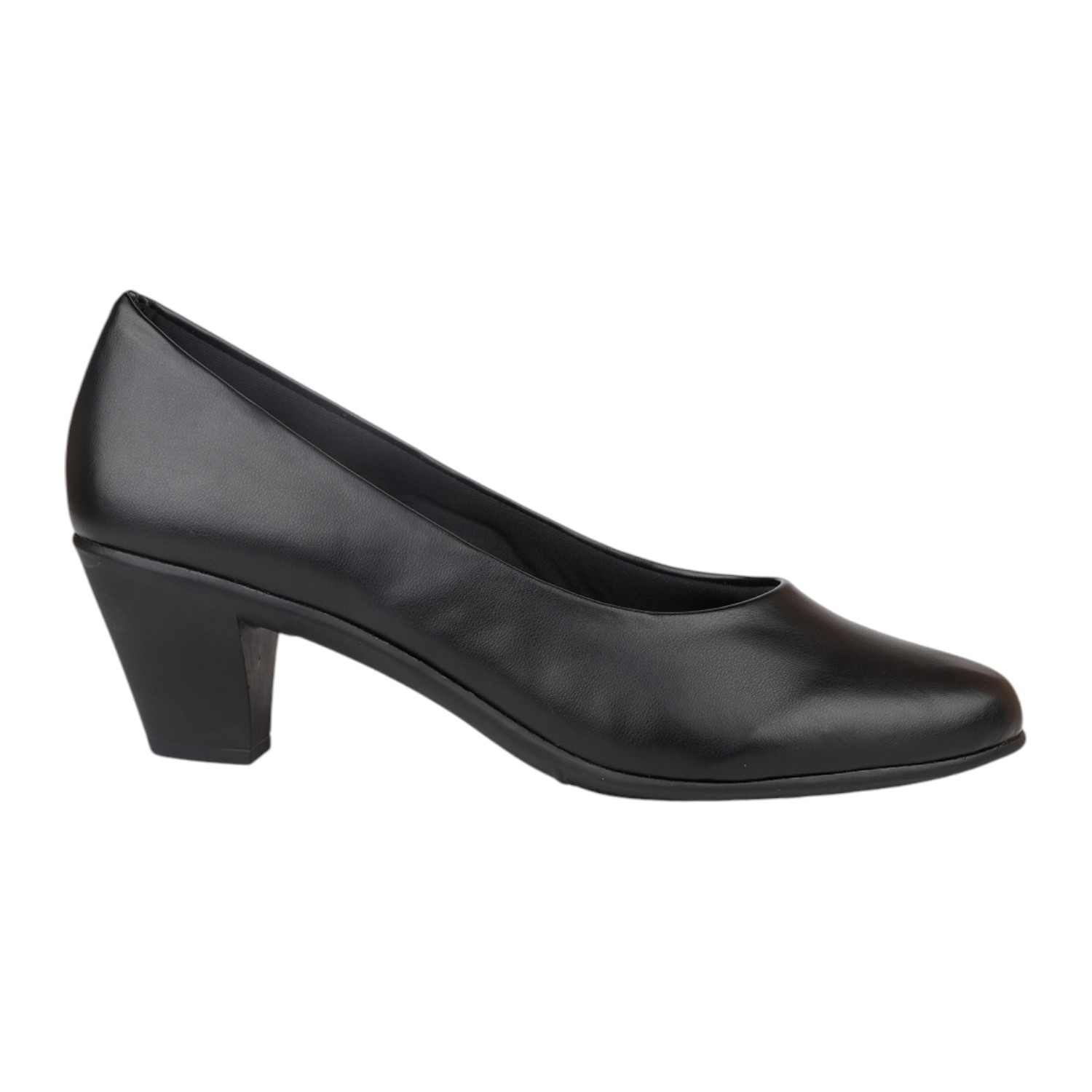 Women Black Kitten Heel Pumps