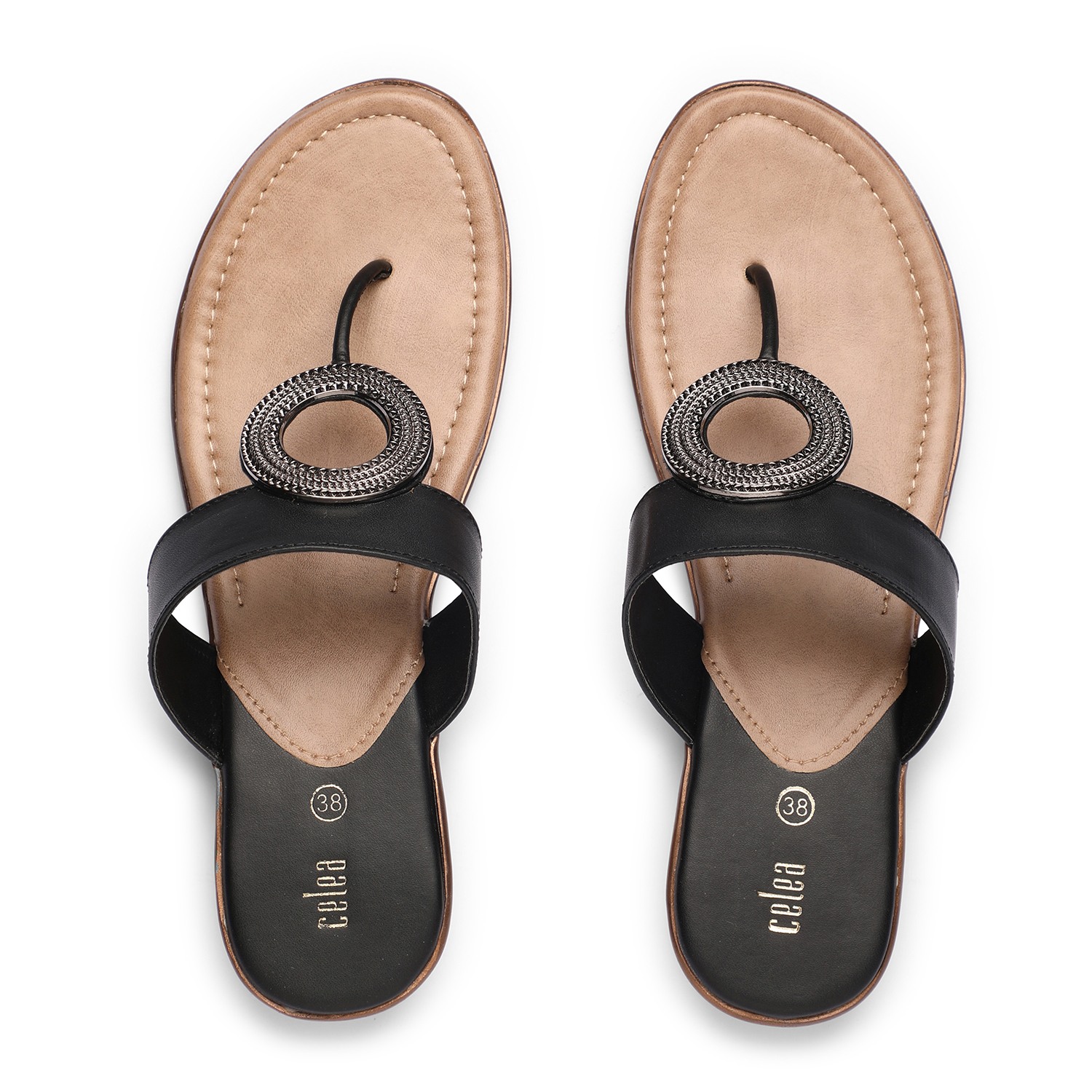 Womens Black  Casual Flat