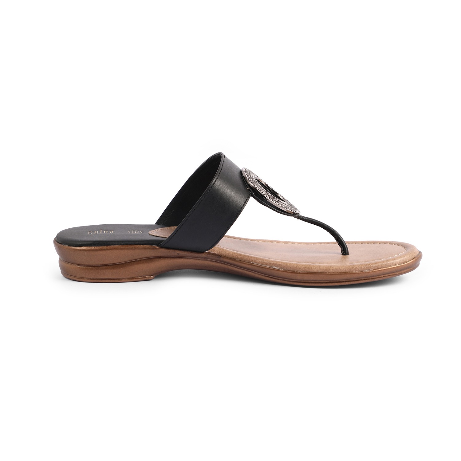 Womens Black  Casual Flat