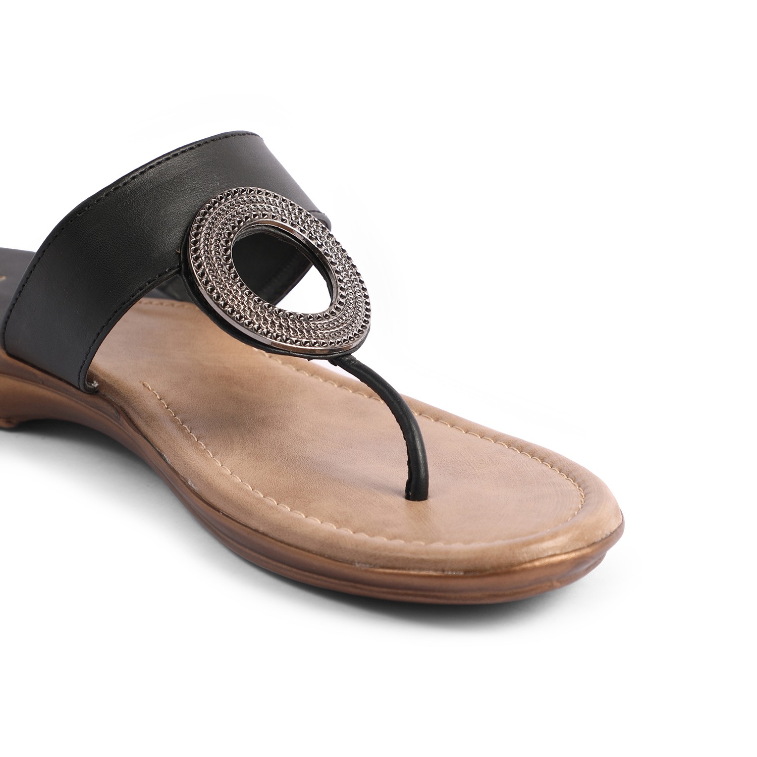 Womens Black  Casual Flat