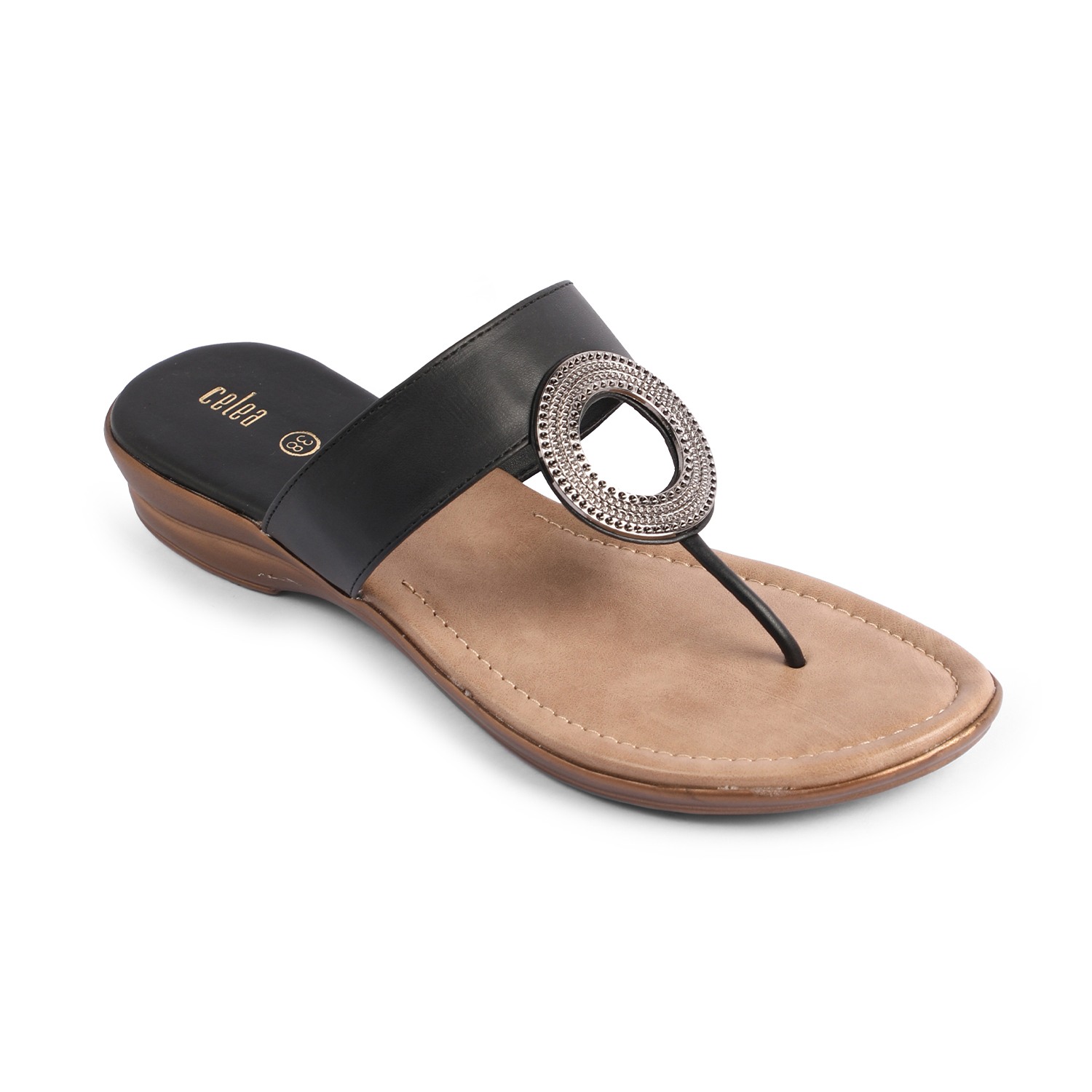 Womens Black  Casual Flat