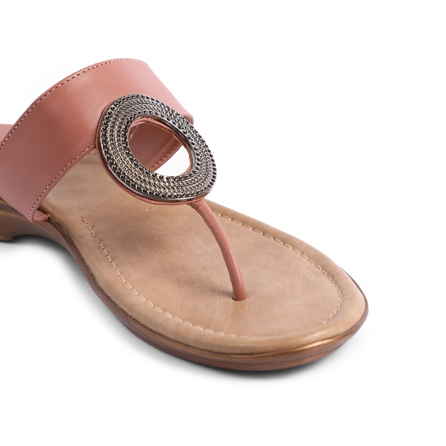 Womens Peach  Casual Flat