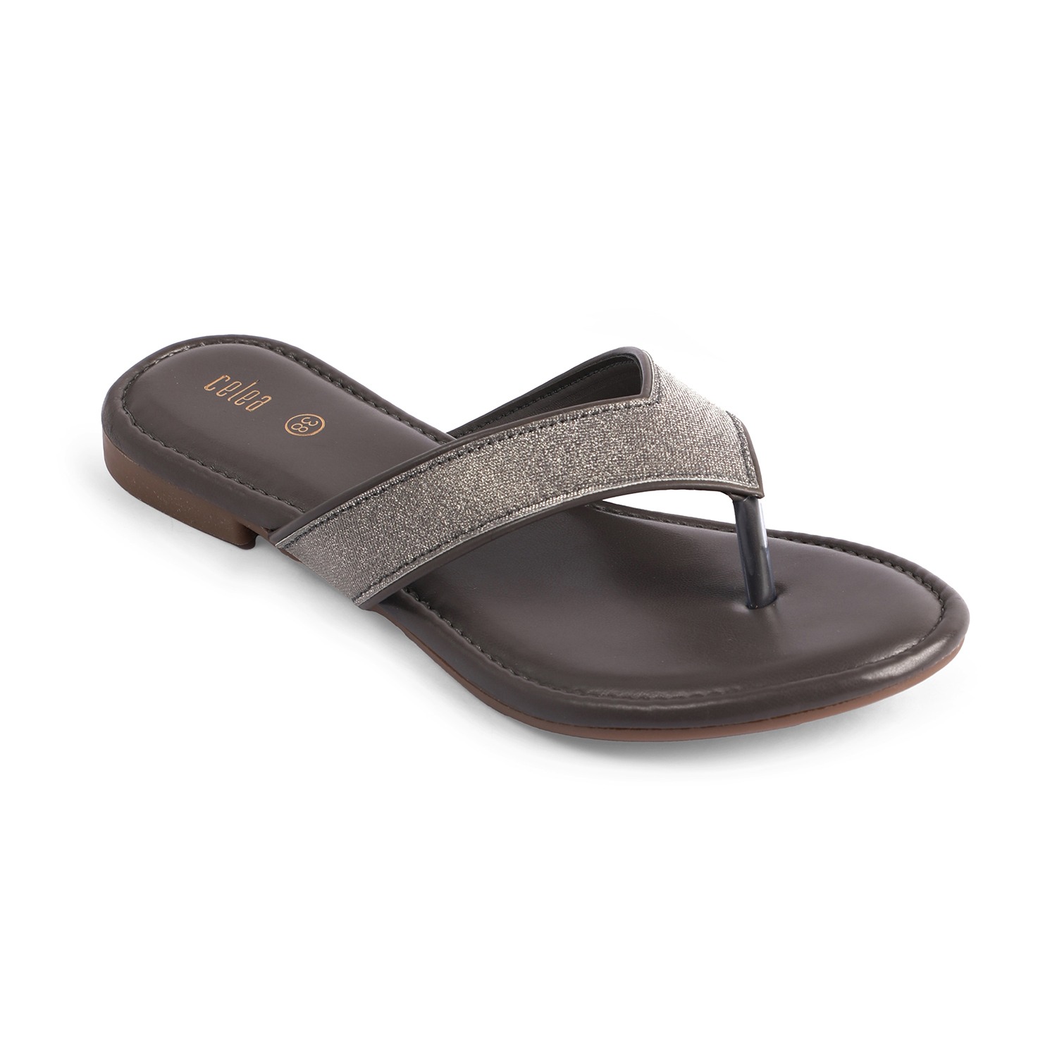 Womens Grey  Casual Flat