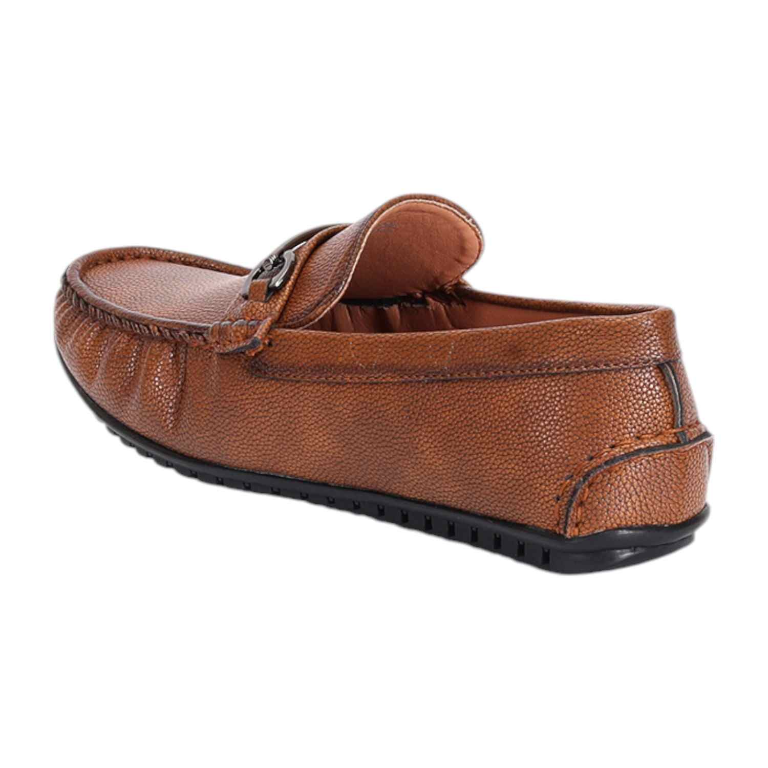 Men Tan Formal Slip-on Shoes