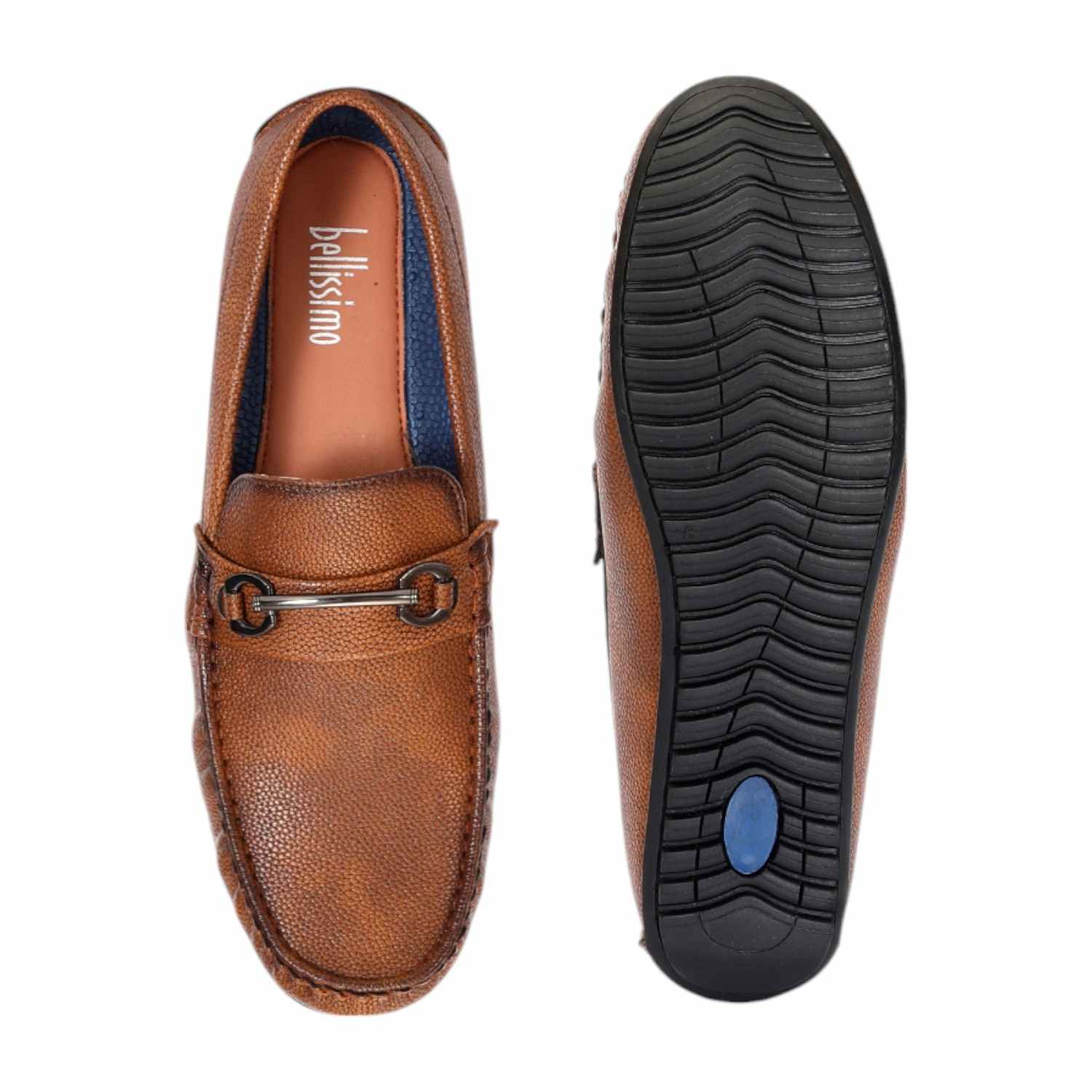 Men Tan Formal Slip-on Shoes