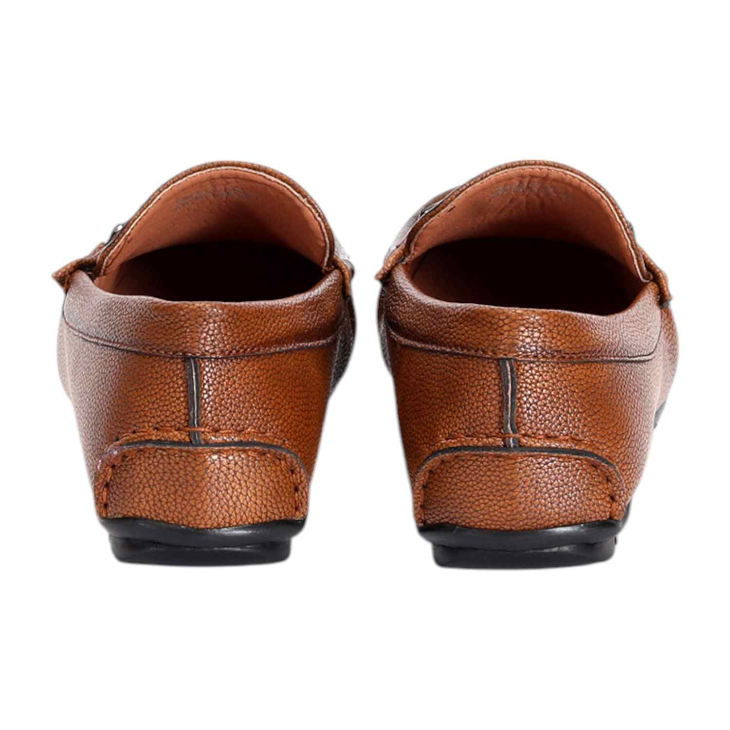Men Tan Formal Slip-on Shoes