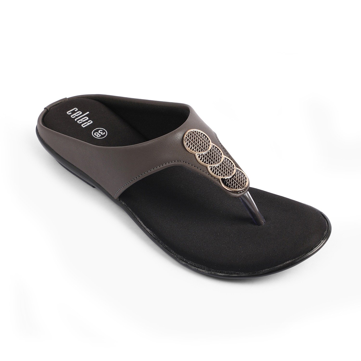 Womens Grey  Casual Flat