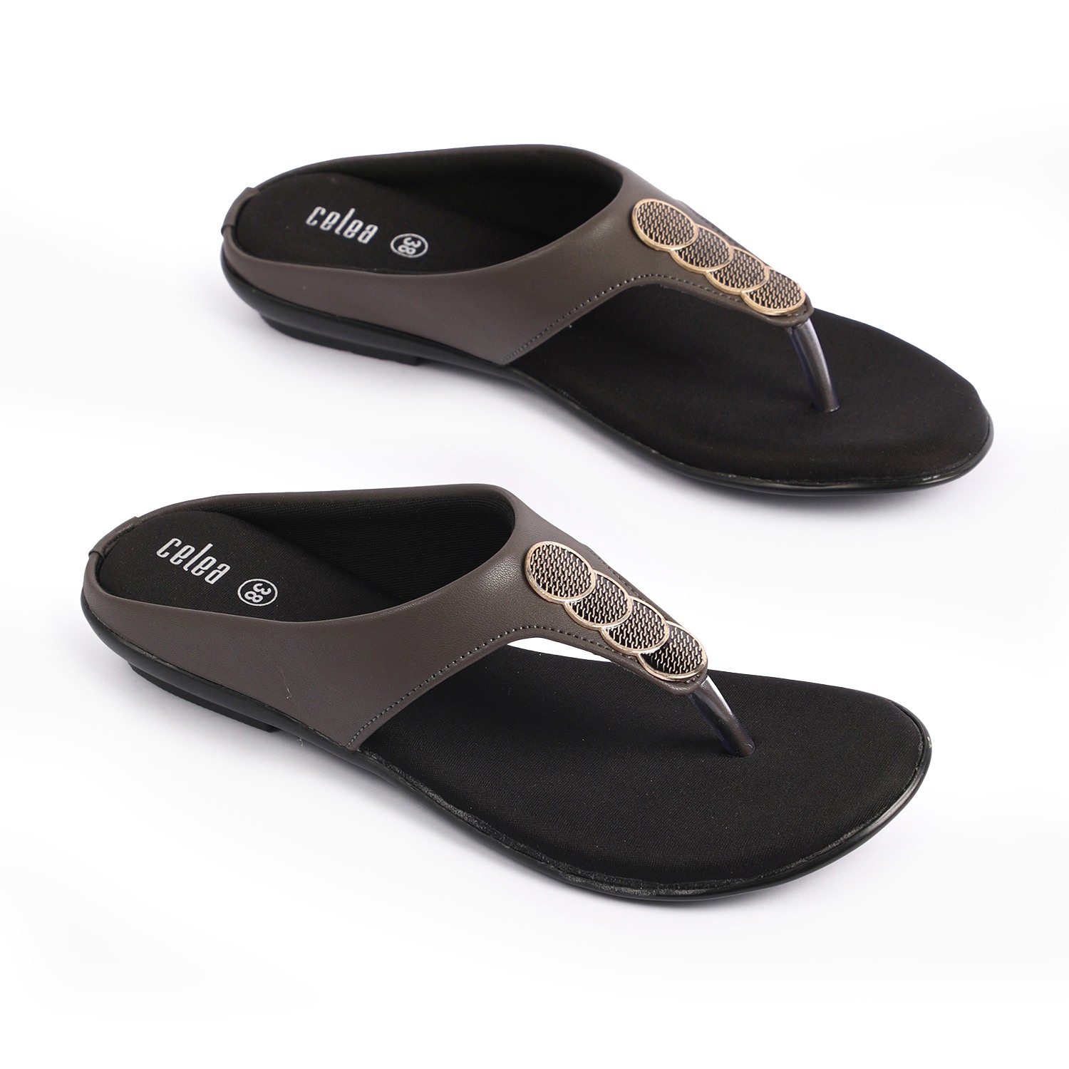 Womens Grey  Casual Flat