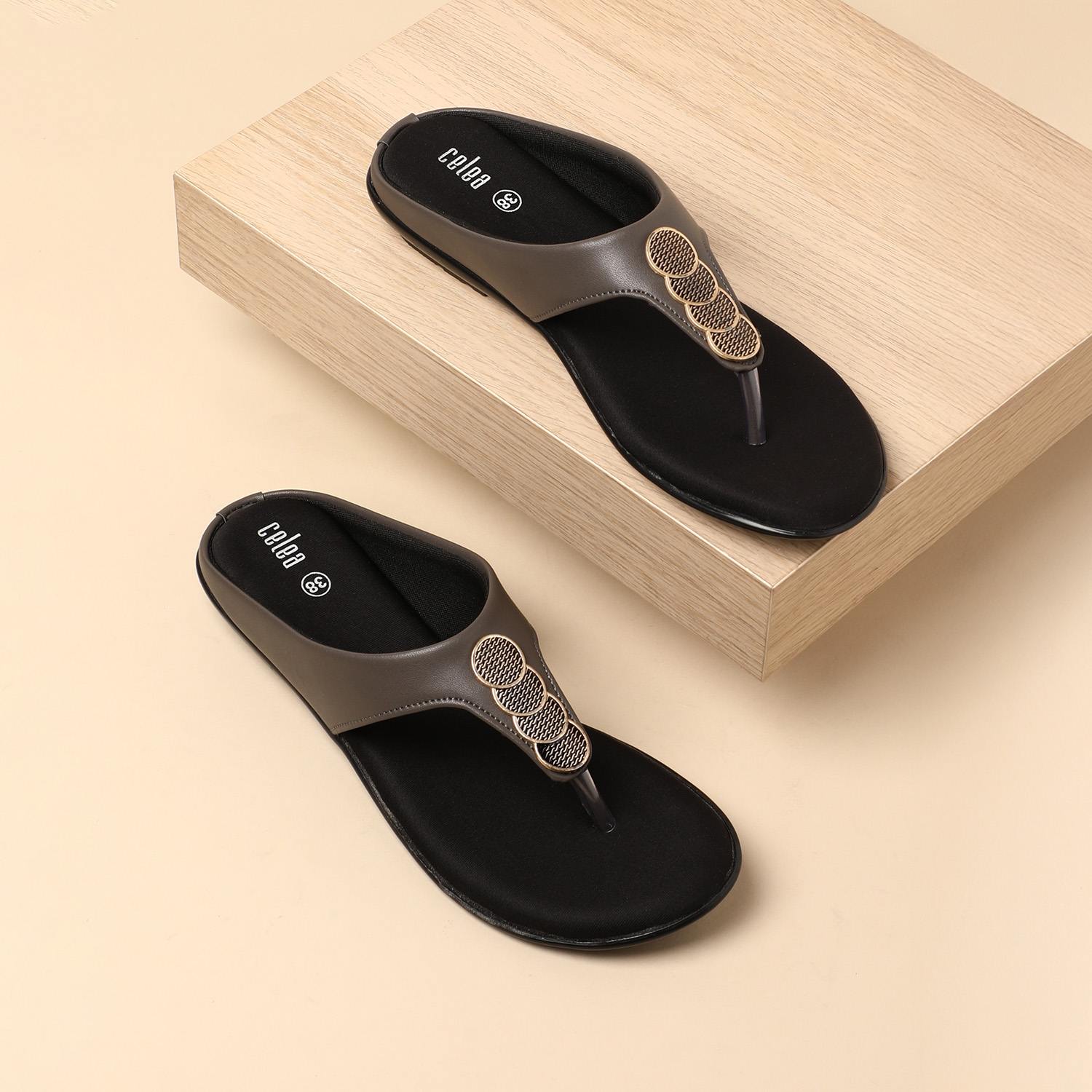 Womens Grey  Casual Flat