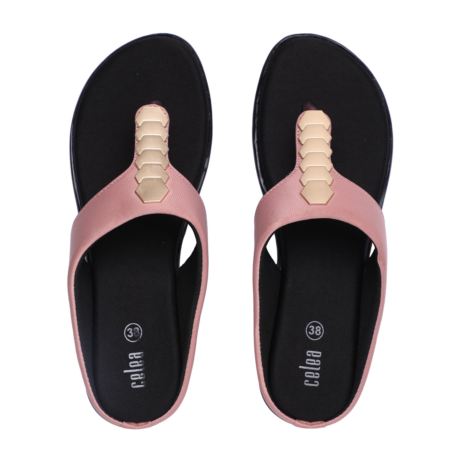 Women Pink Detailed Strap Casual Wedges