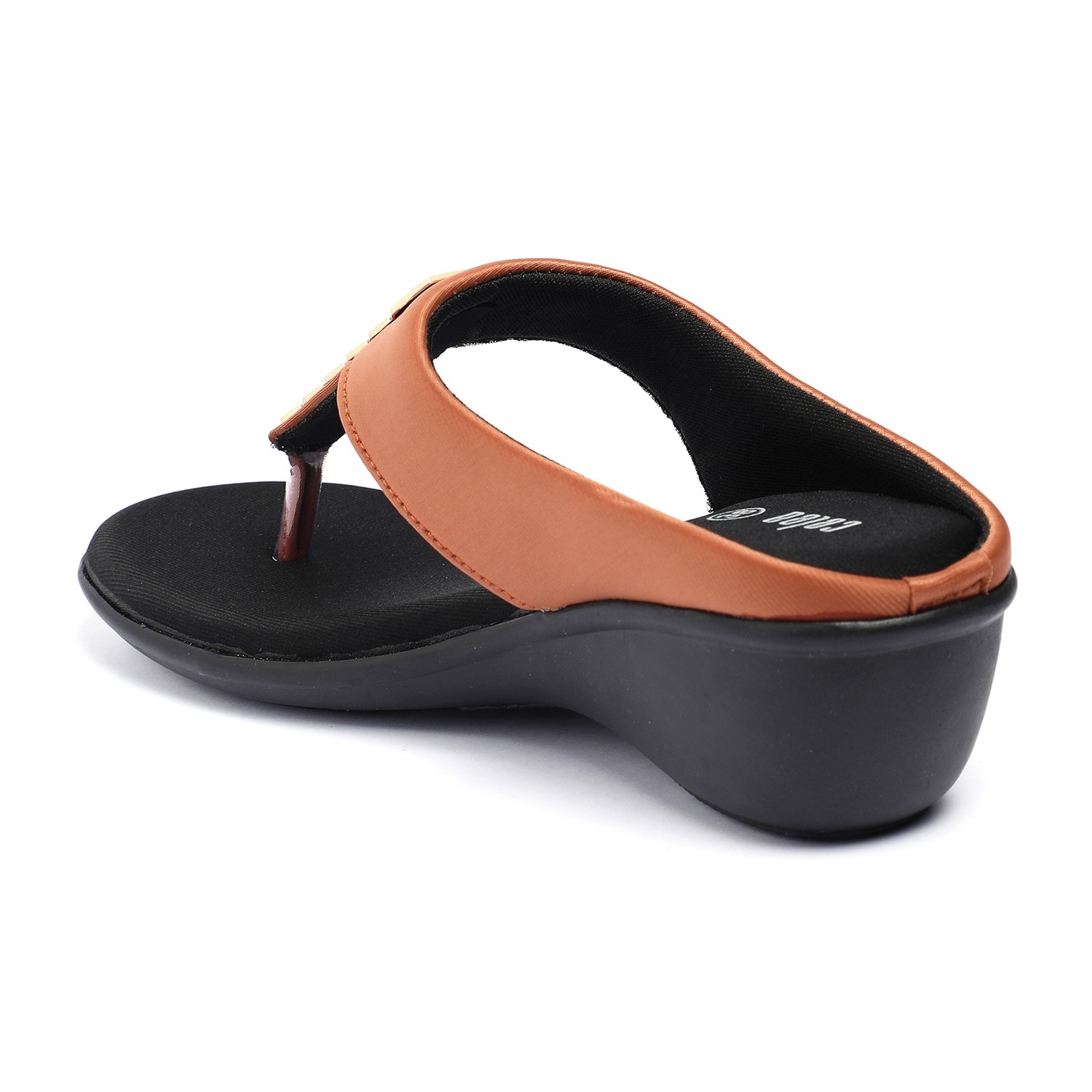 Women Tan Detailed Strap Casual Wedges
