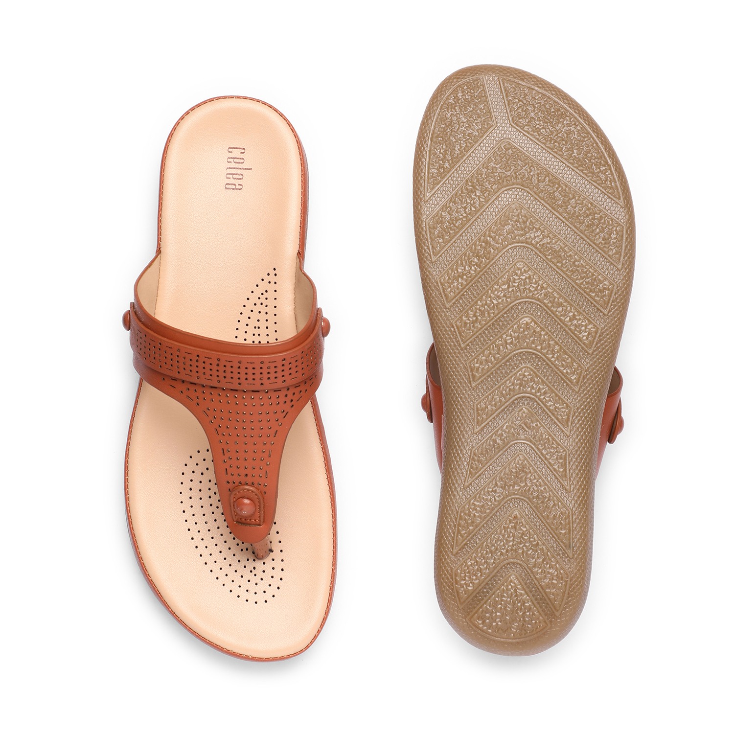 Womens Tan  Casual Flat