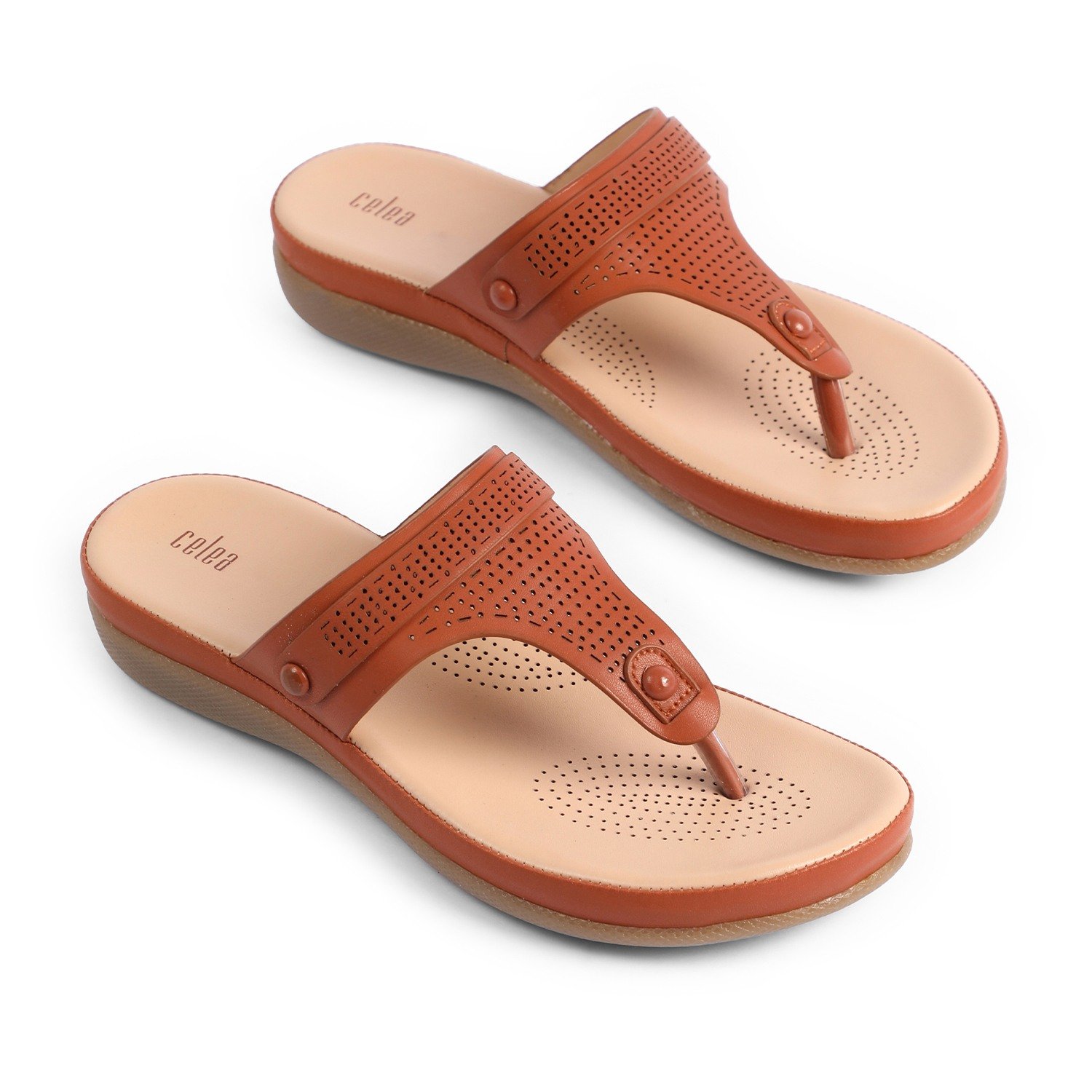 Womens Tan  Casual Flat