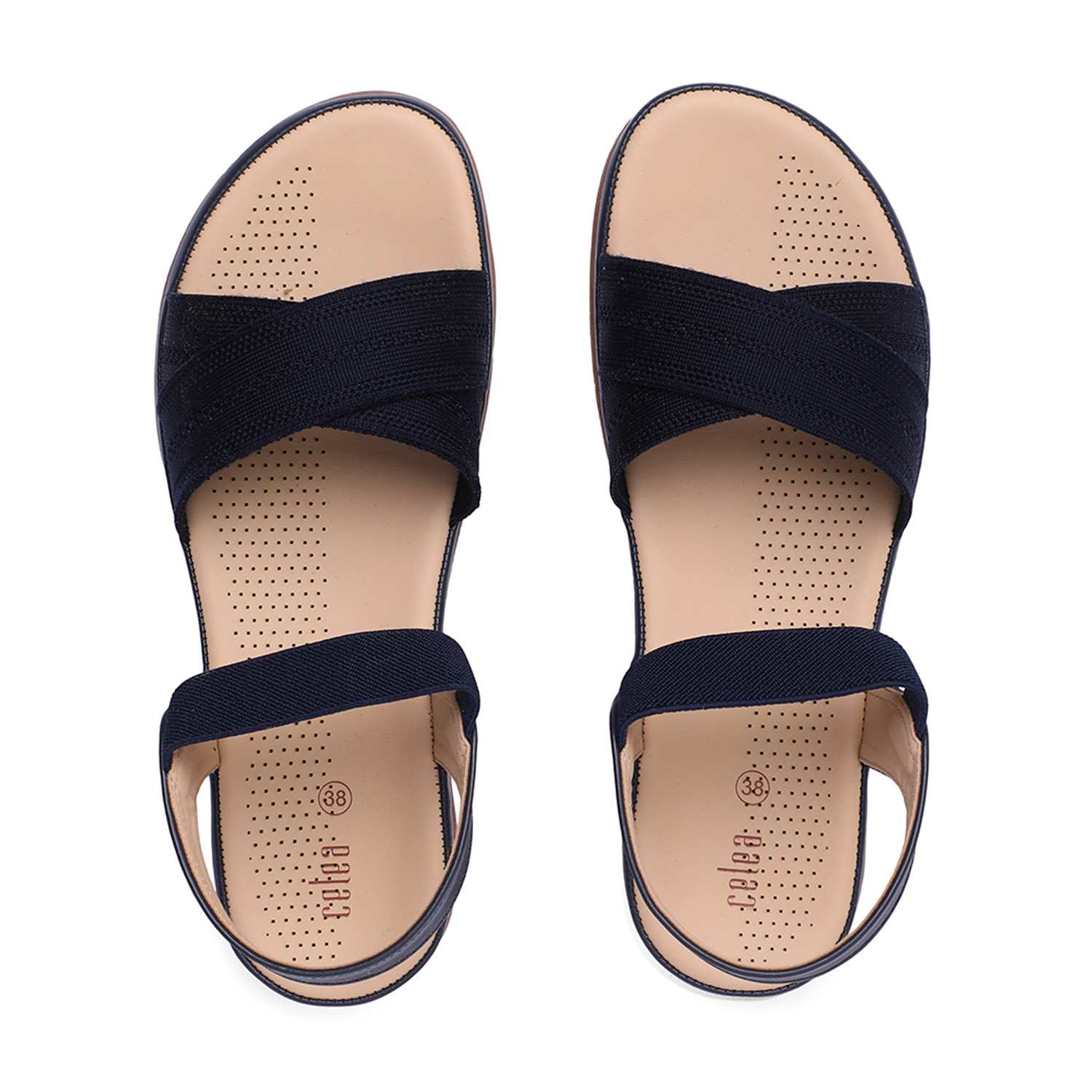 Women Navy Blue Casual Sandals