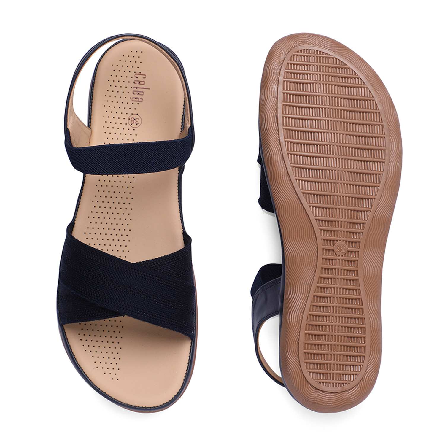 Women Navy Blue Casual Sandals