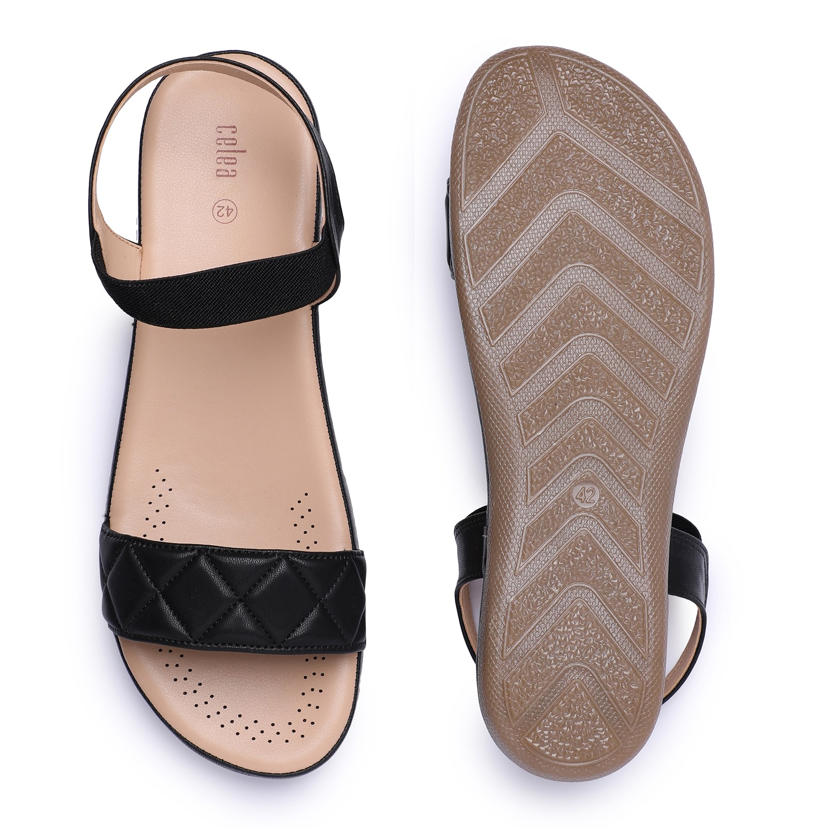 Women Black Flat Sandals