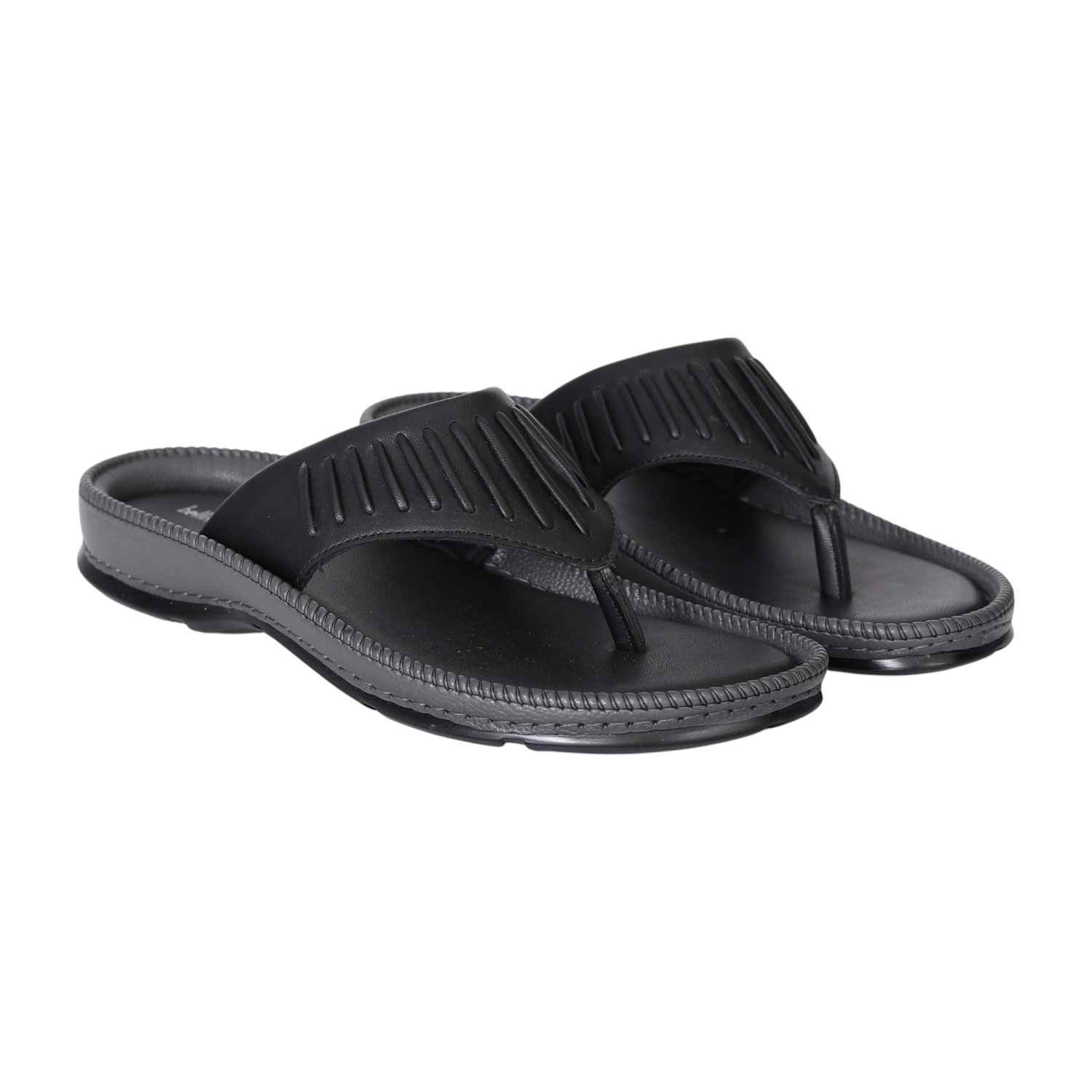Men's Black Comfort Thong Sandals