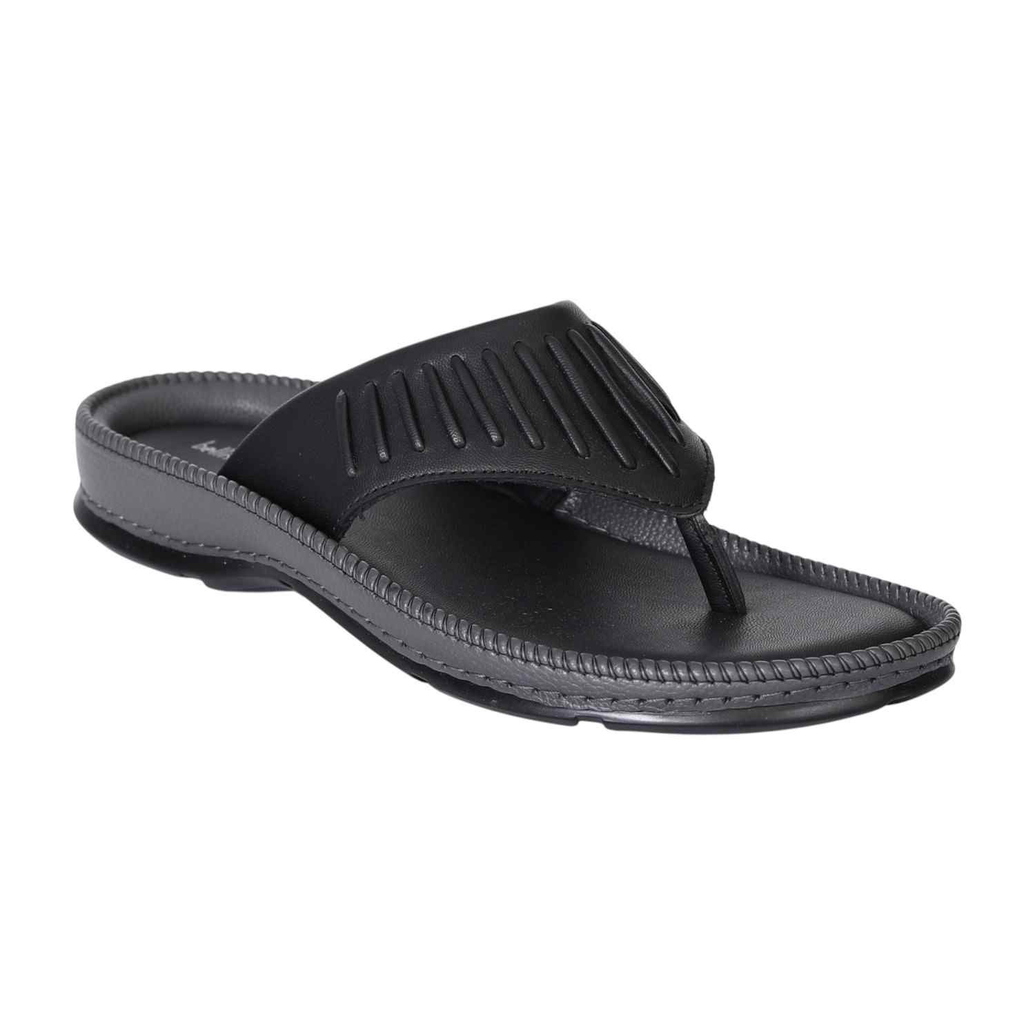 Men's Black Comfort Thong Sandals