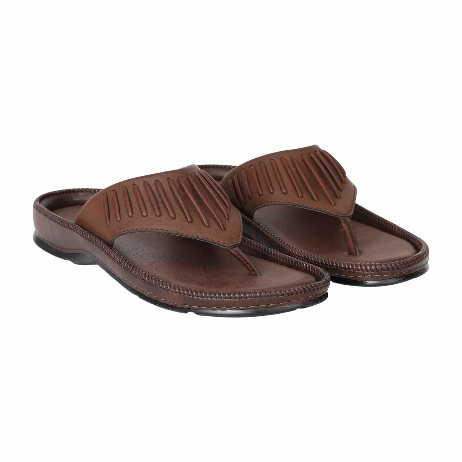 Men Brown FlowLine Thong Sandals