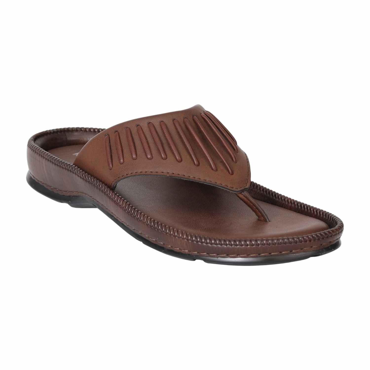 Men Brown FlowLine Thong Sandals