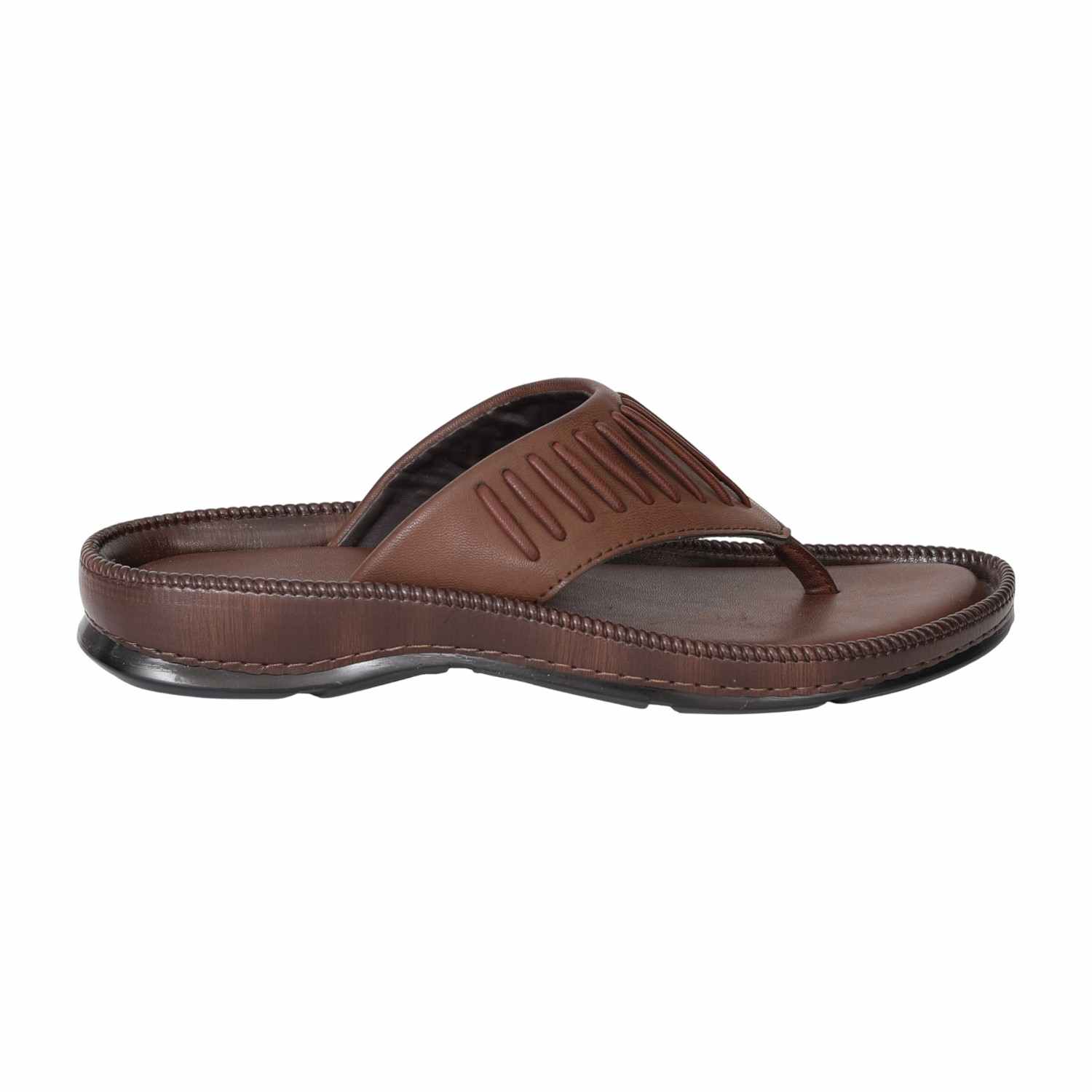 Men Brown FlowLine Thong Sandals