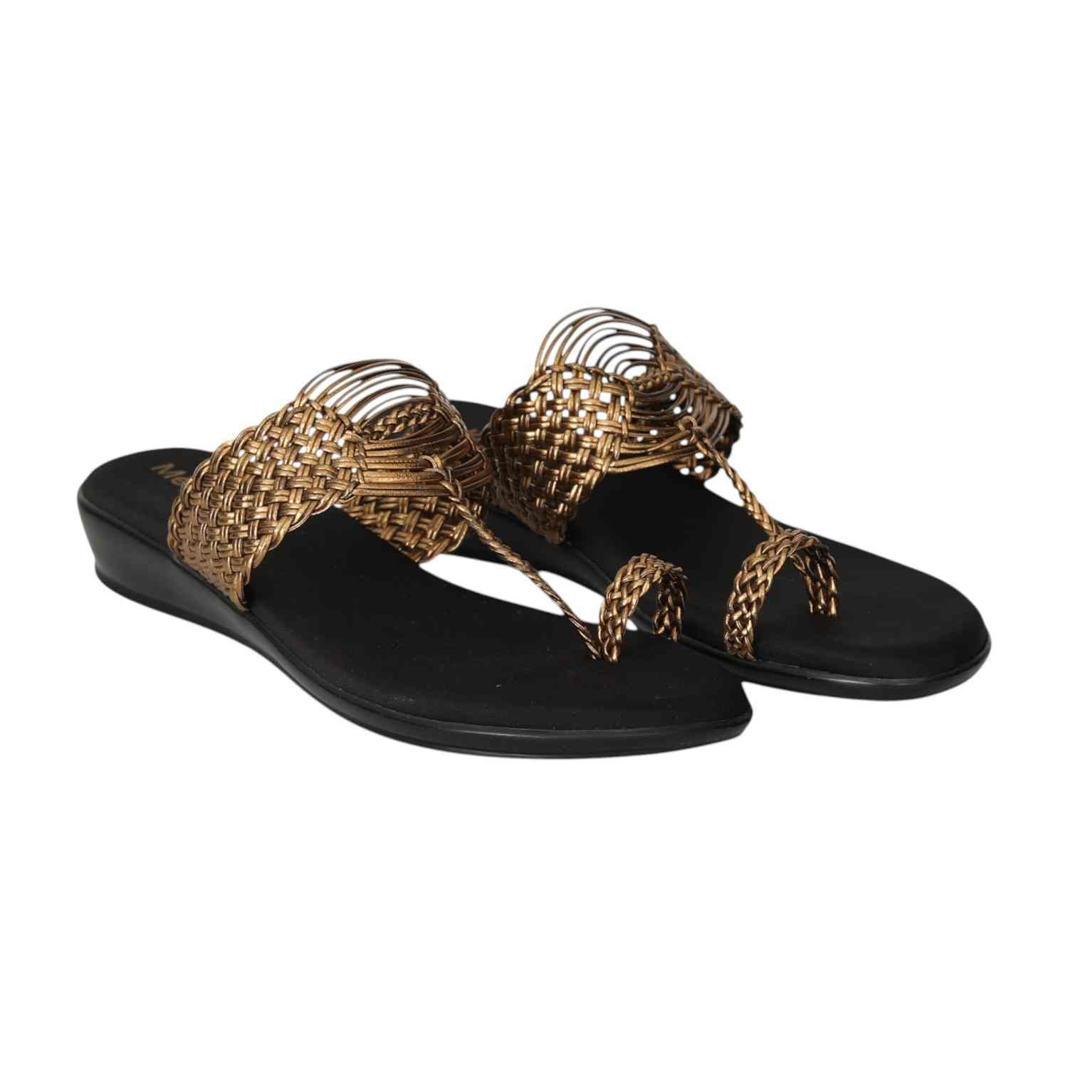 Women Antique Weave Comfort Wedges