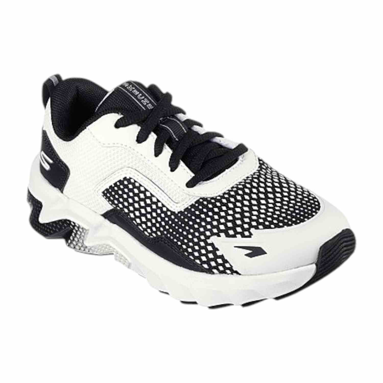 White-Black Boys Elite Sport Tread-Mega-Pace Running Shoes