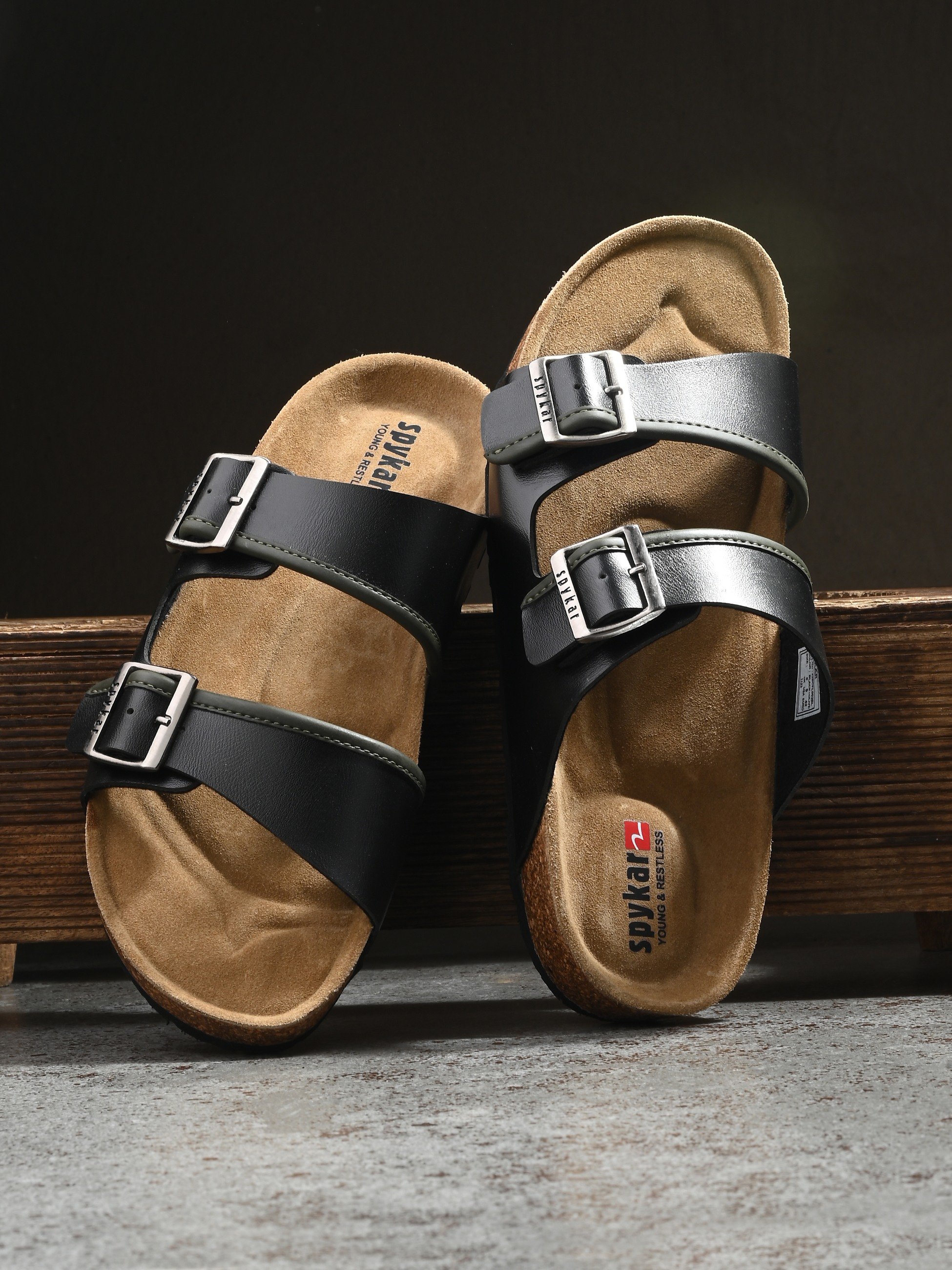 Dorr Men Black Comfort Sandals