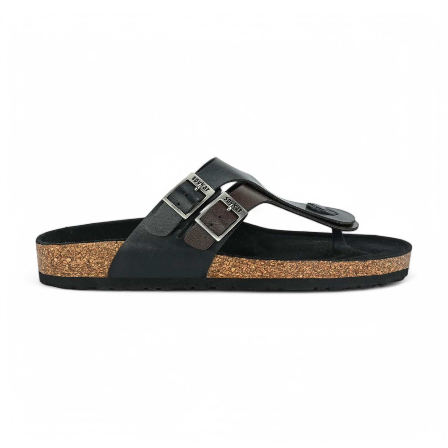 Riggo Men Black-Brown Comfort Sandals