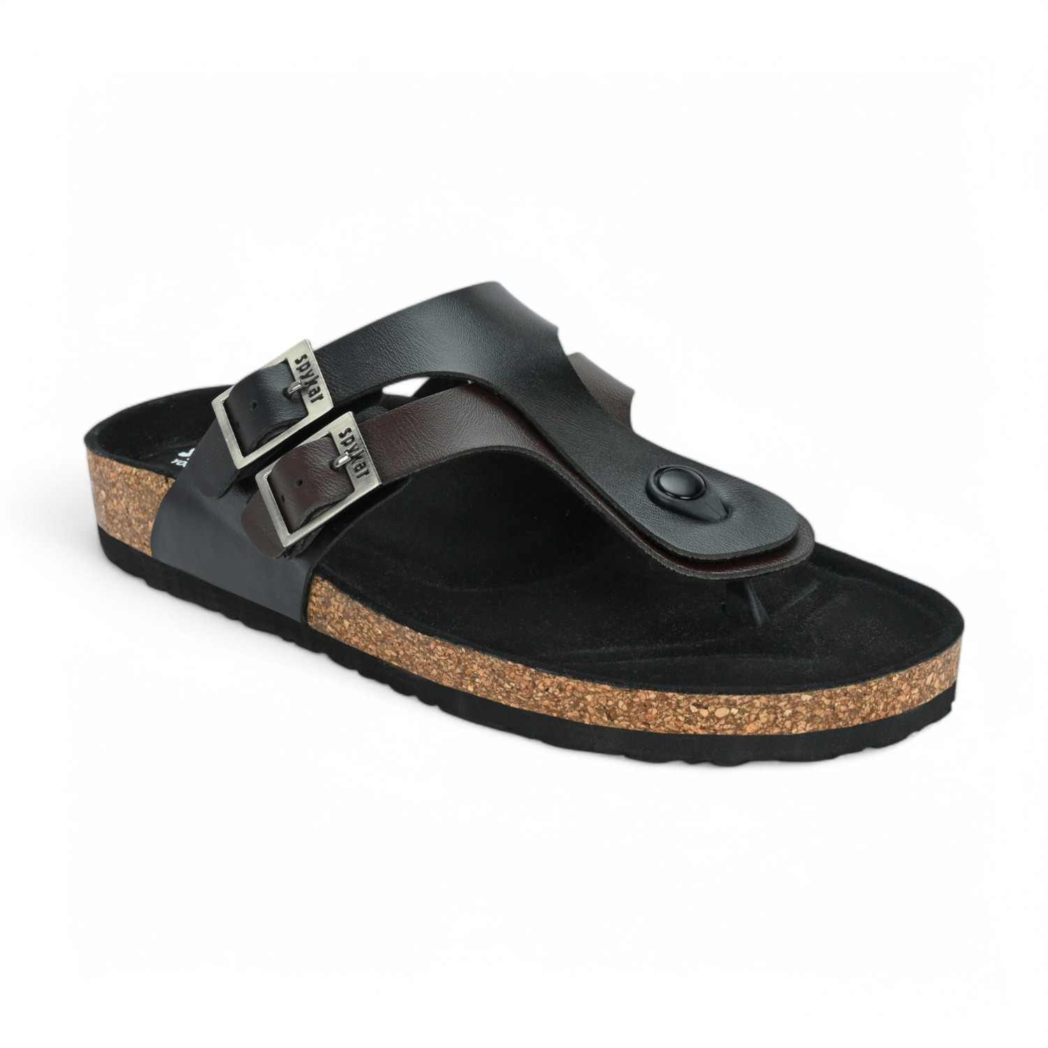 Riggo Men Black-Brown Comfort Sandals