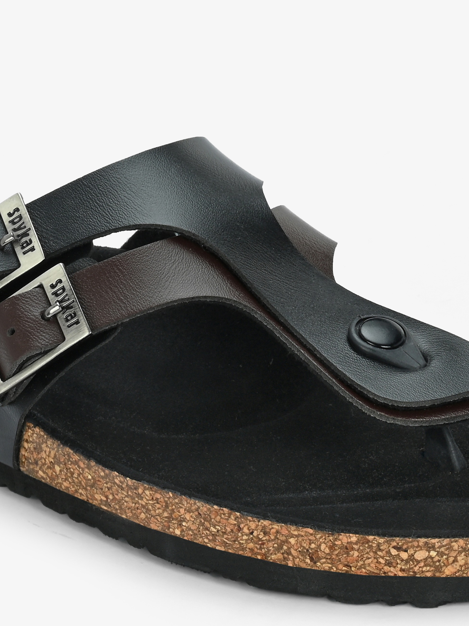 Riggo Men Black-Brown Comfort Sandals
