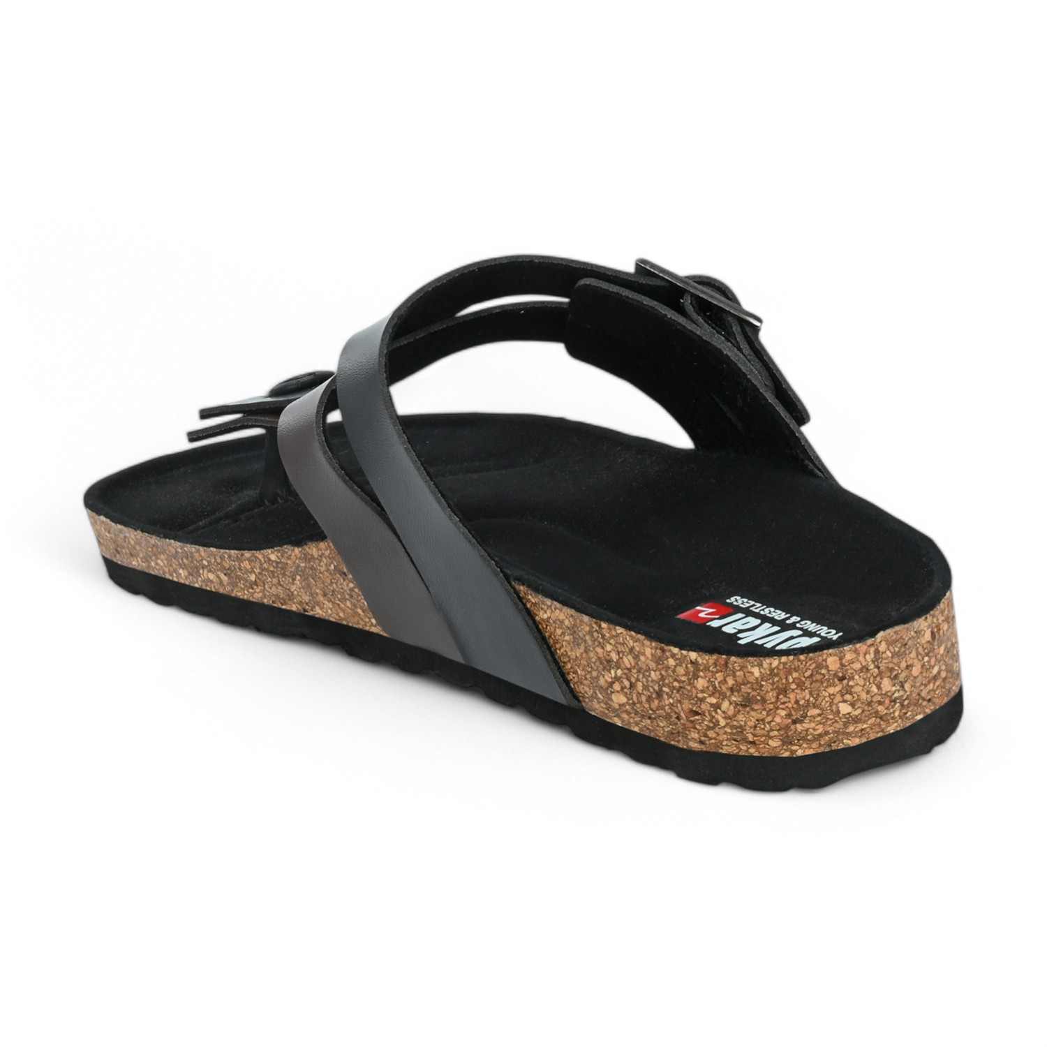 Riggo Men Black-Brown Comfort Sandals