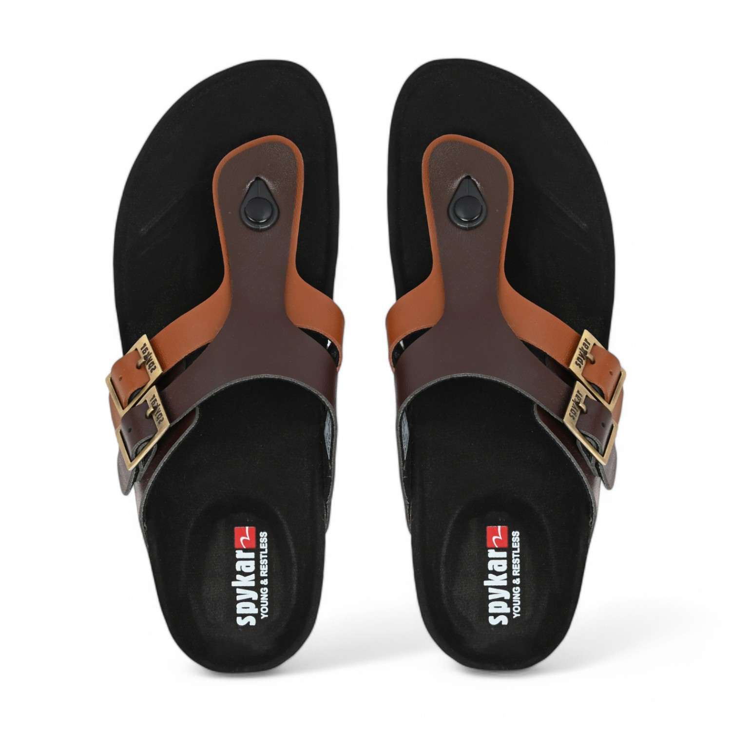 Riggo Men Brown-Tan Comfort Sandals