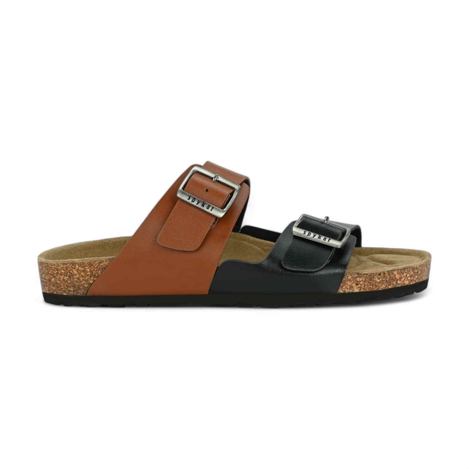 Rodol Men Black-Tan Comfort Sandals
