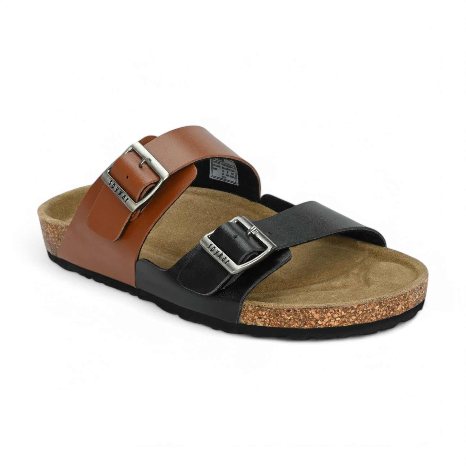 Rodol Men Black-Tan Comfort Sandals