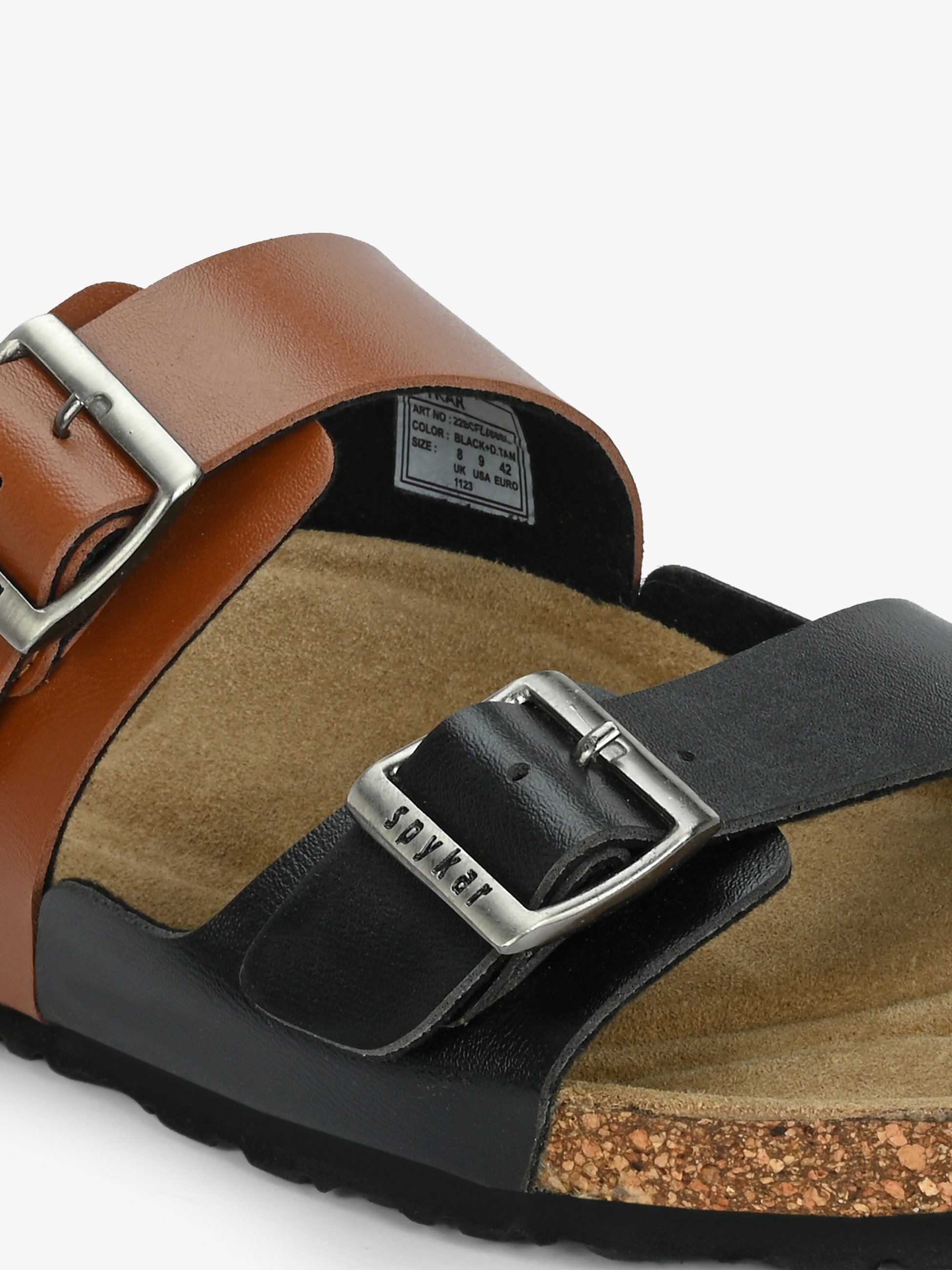 Rodol Men Black-Tan Comfort Sandals