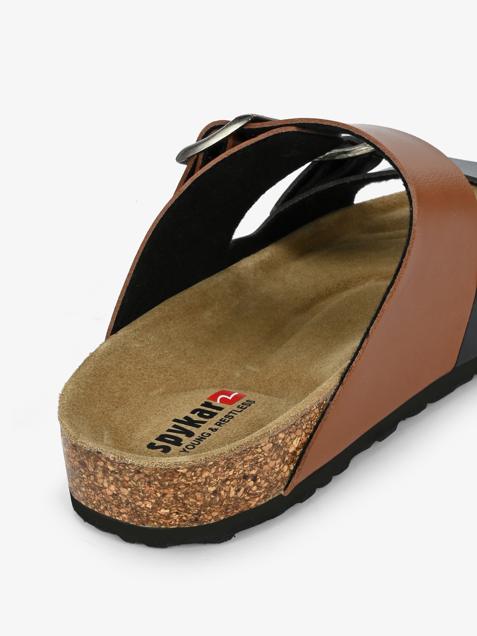 Rodol Men Black-Tan Comfort Sandals