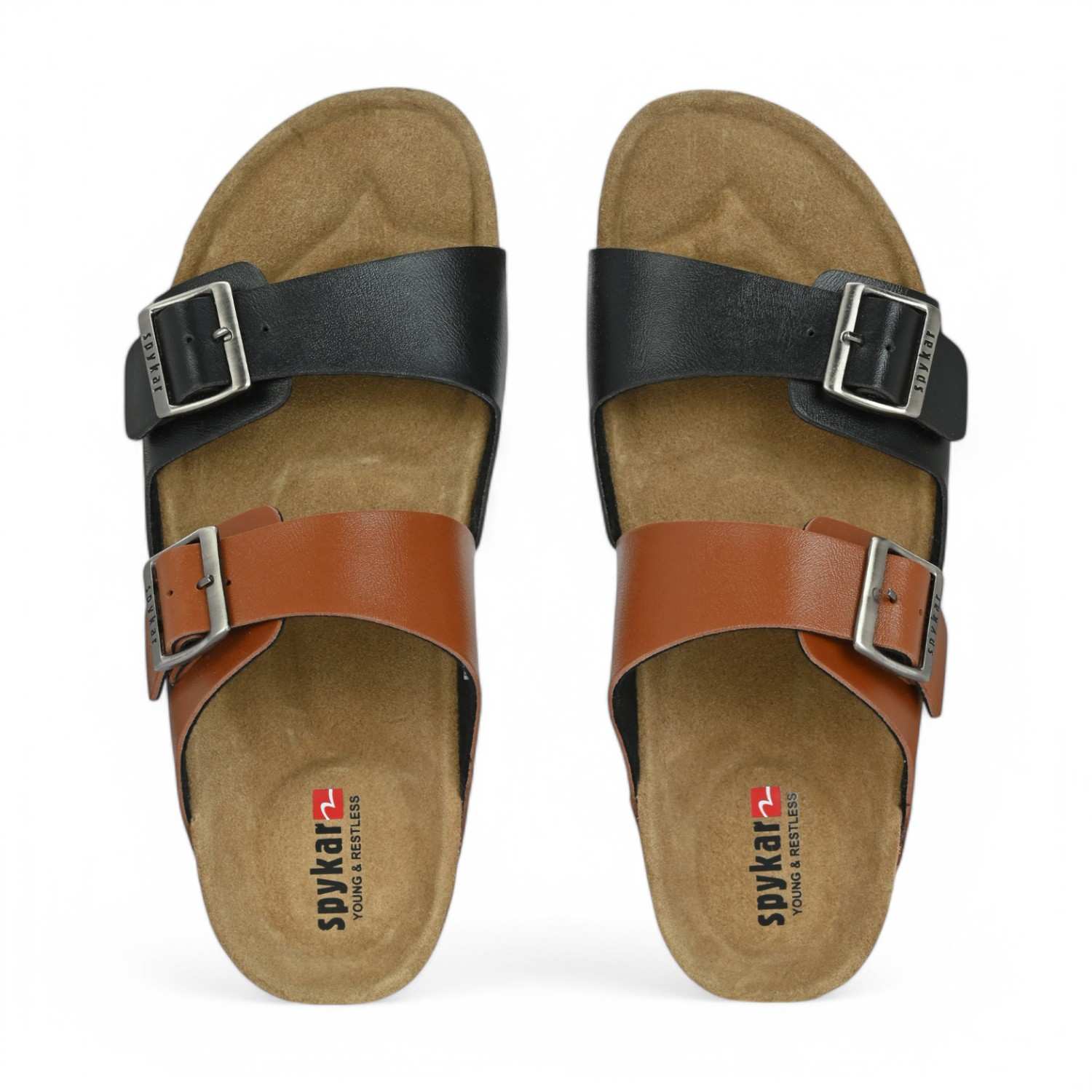 Rodol Men Black-Tan Comfort Sandals