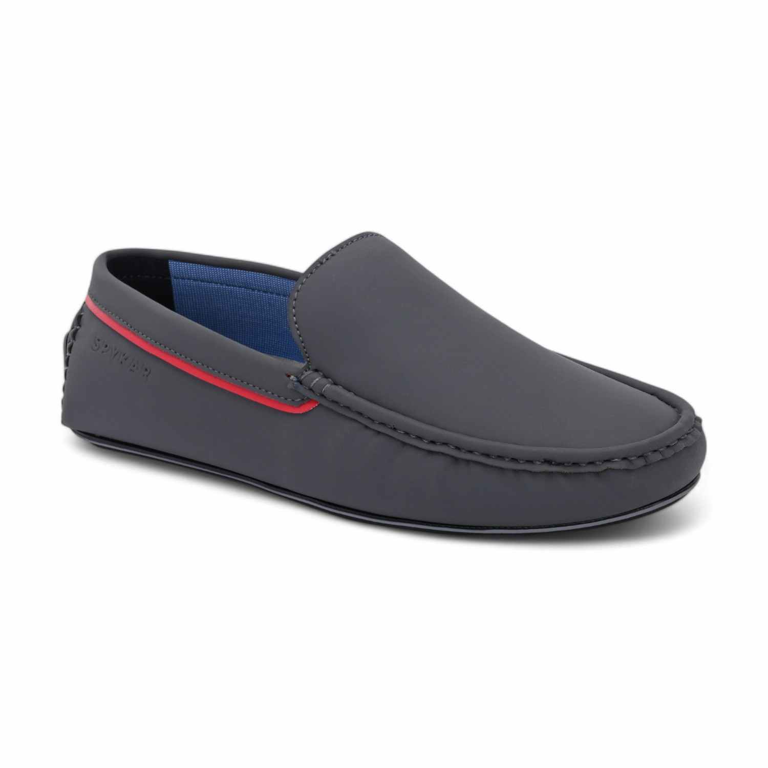 Kosal Men Grey-Red Comfort Loafers