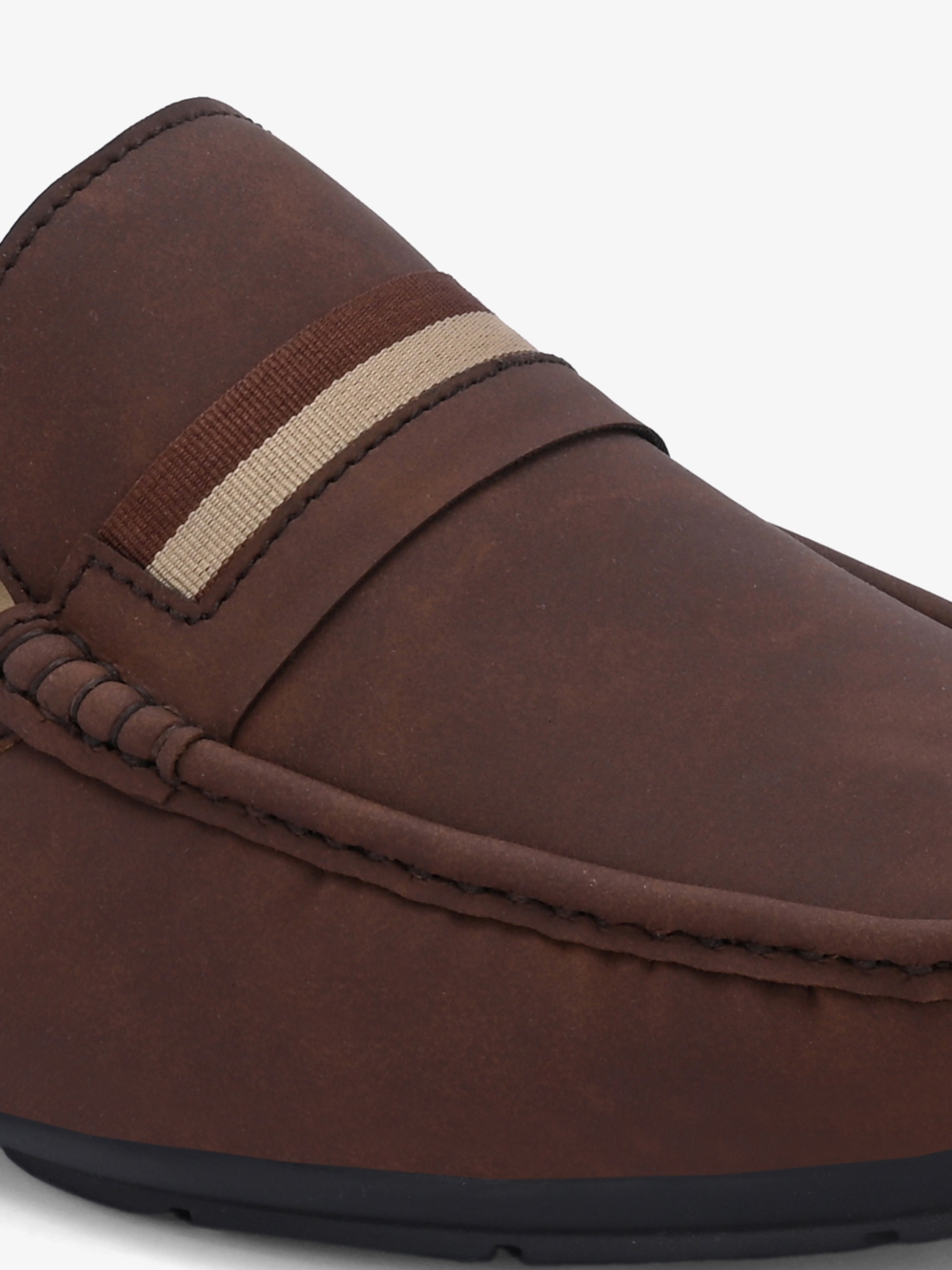 Sokun Men Brown-Beige Comfort Loafers