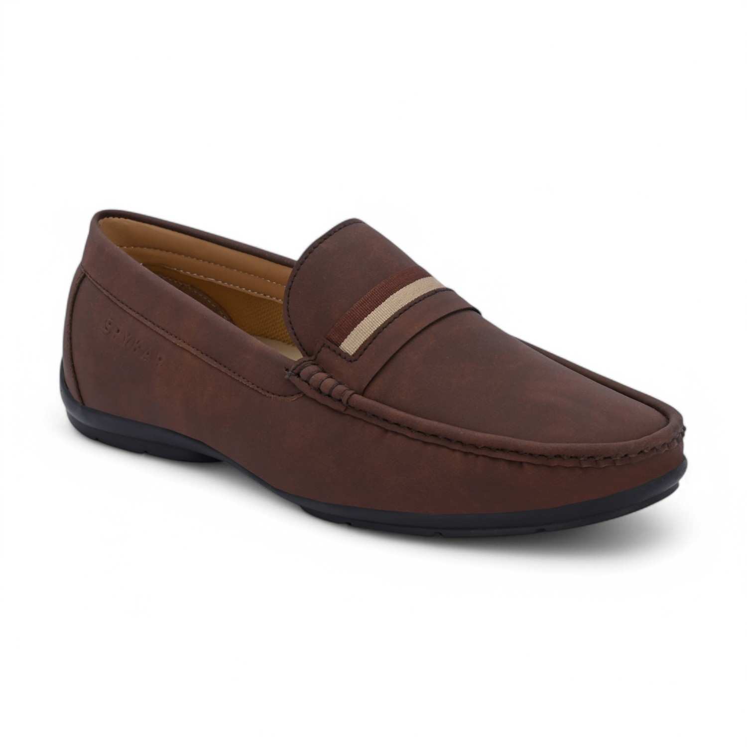 Sokun Men Brown-Beige Comfort Loafers