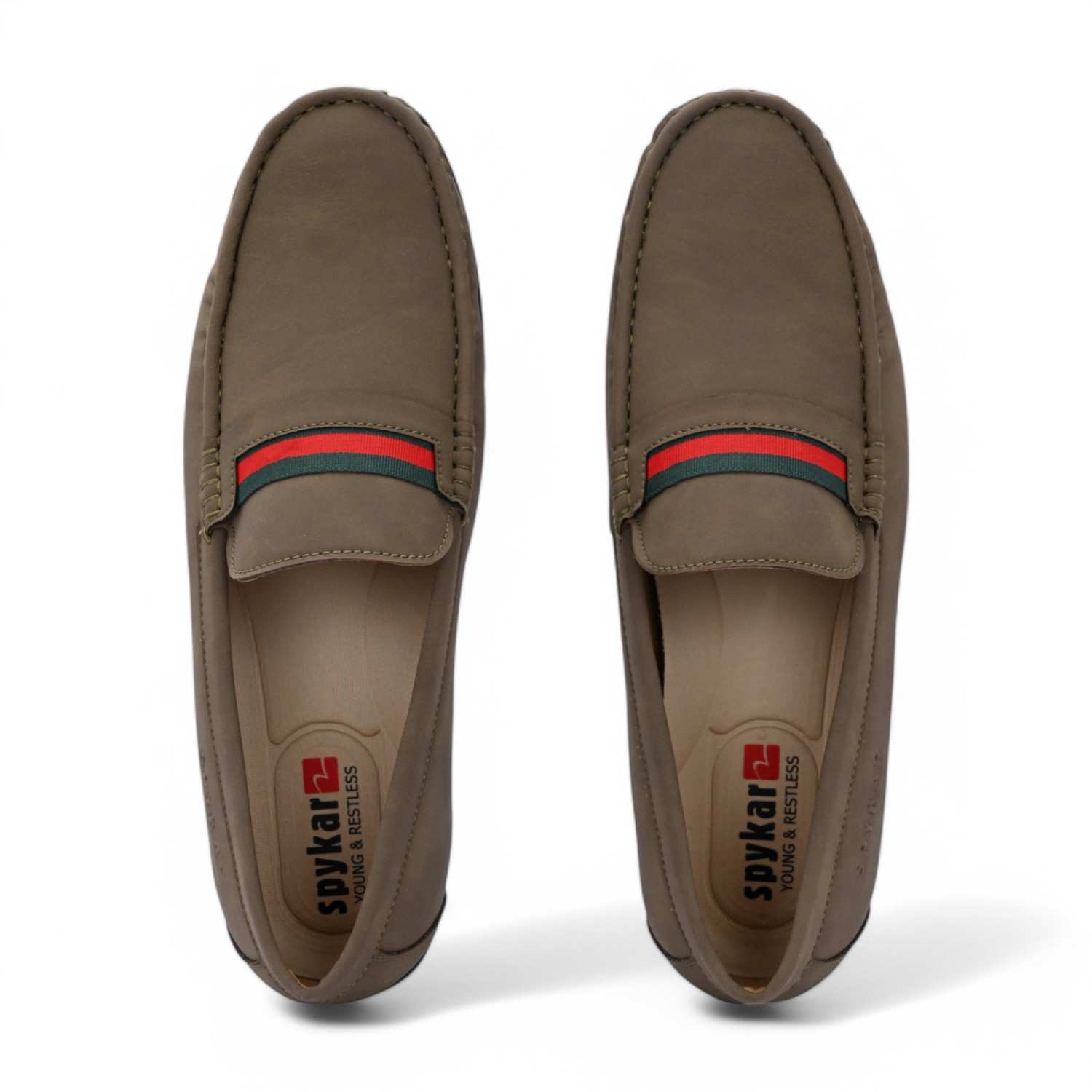 Sokun Men Olive-Green Comfort Loafers