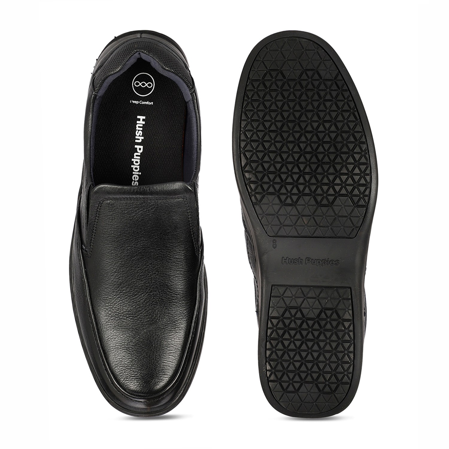 Street Slip On Black Formal Shoes For Men
