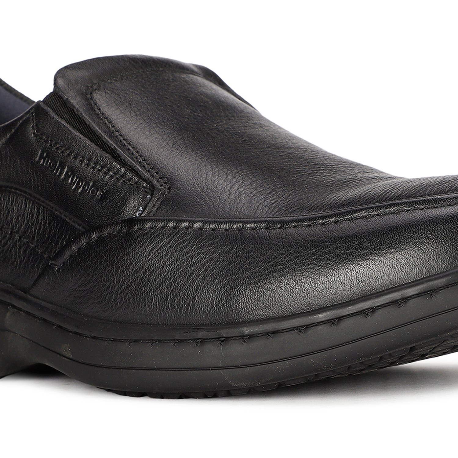 Street Slip On Black Formal Shoes For Men