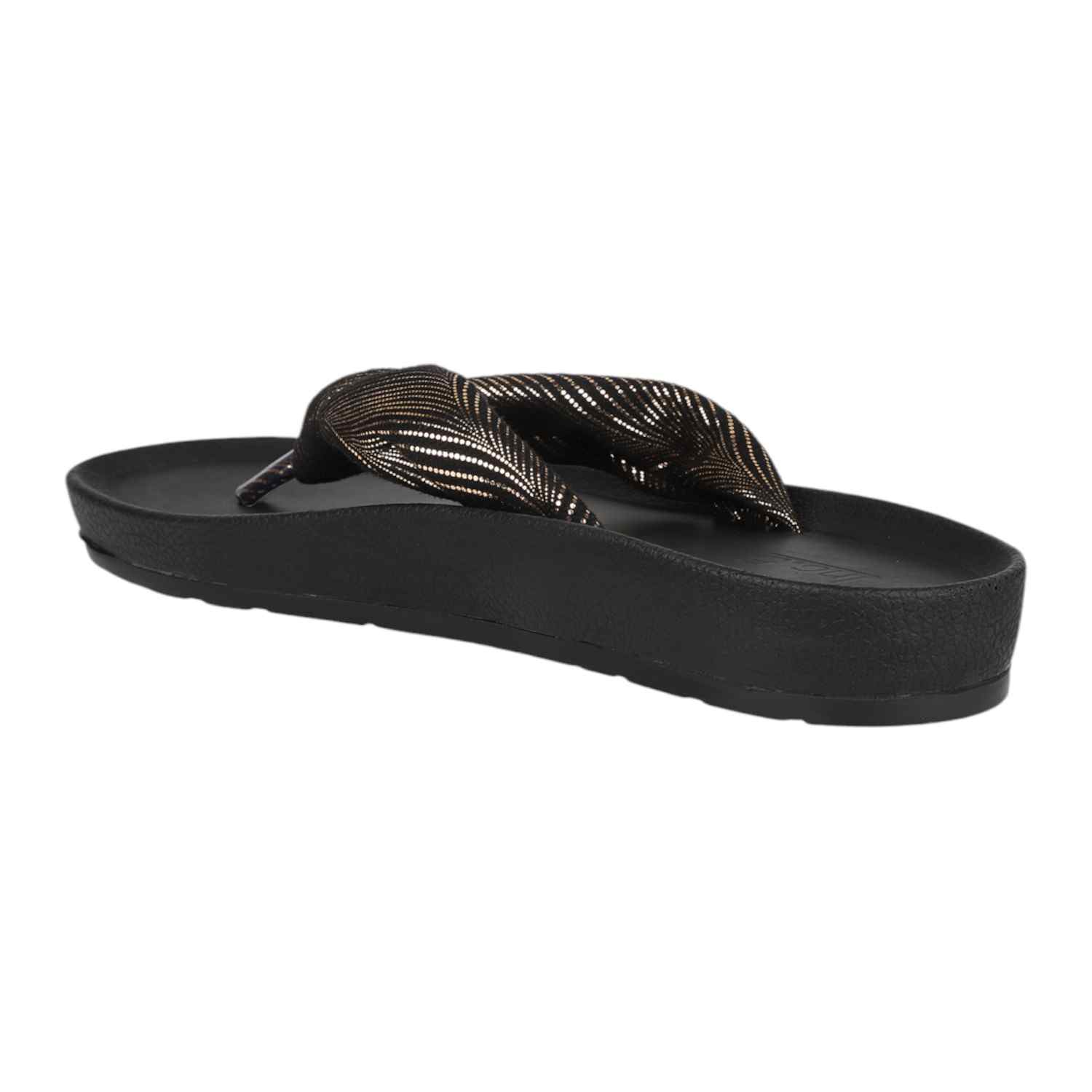 Women Antique Gold Knotted Strap Thong Sandals