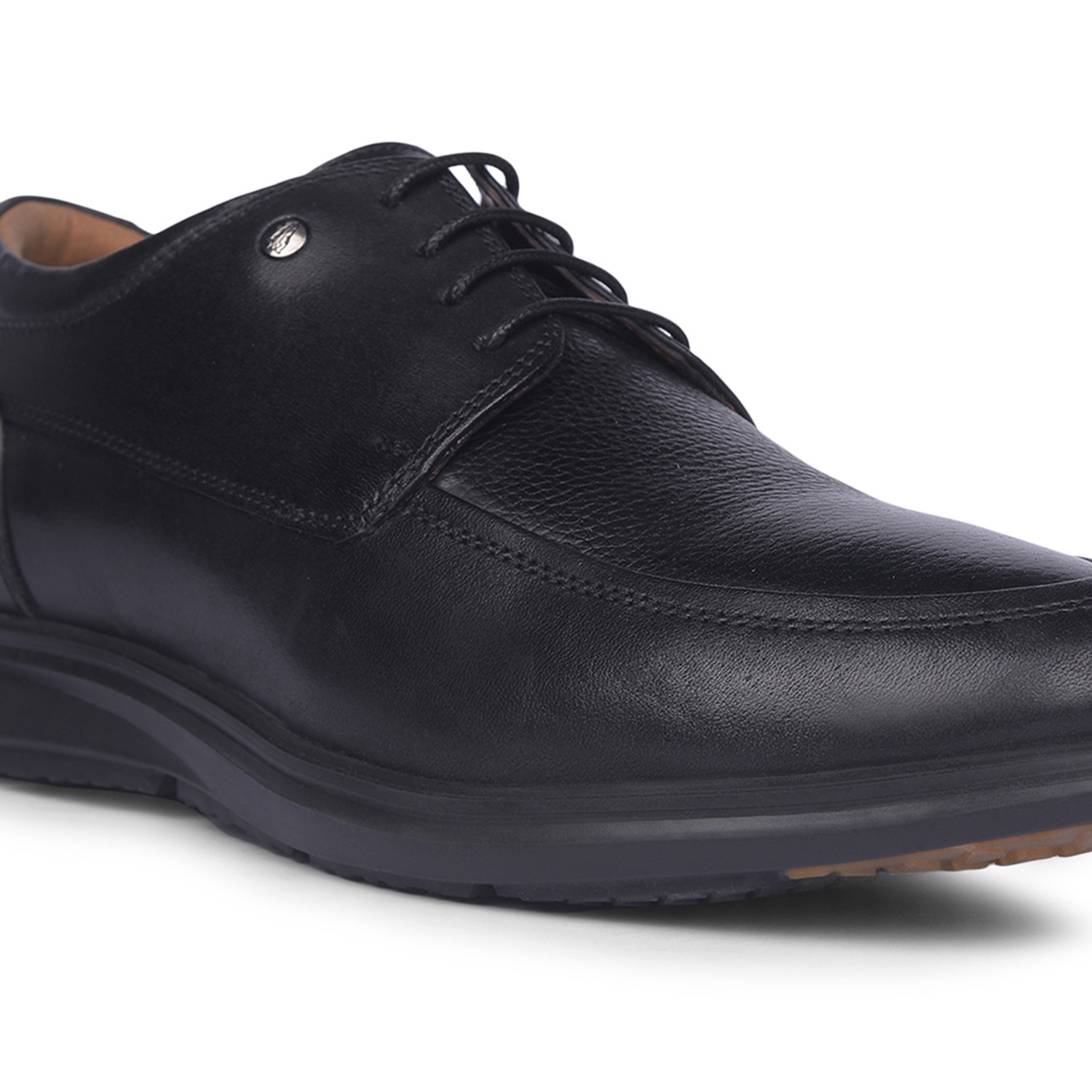 Men Fedrico Apron Black Formal Shoes