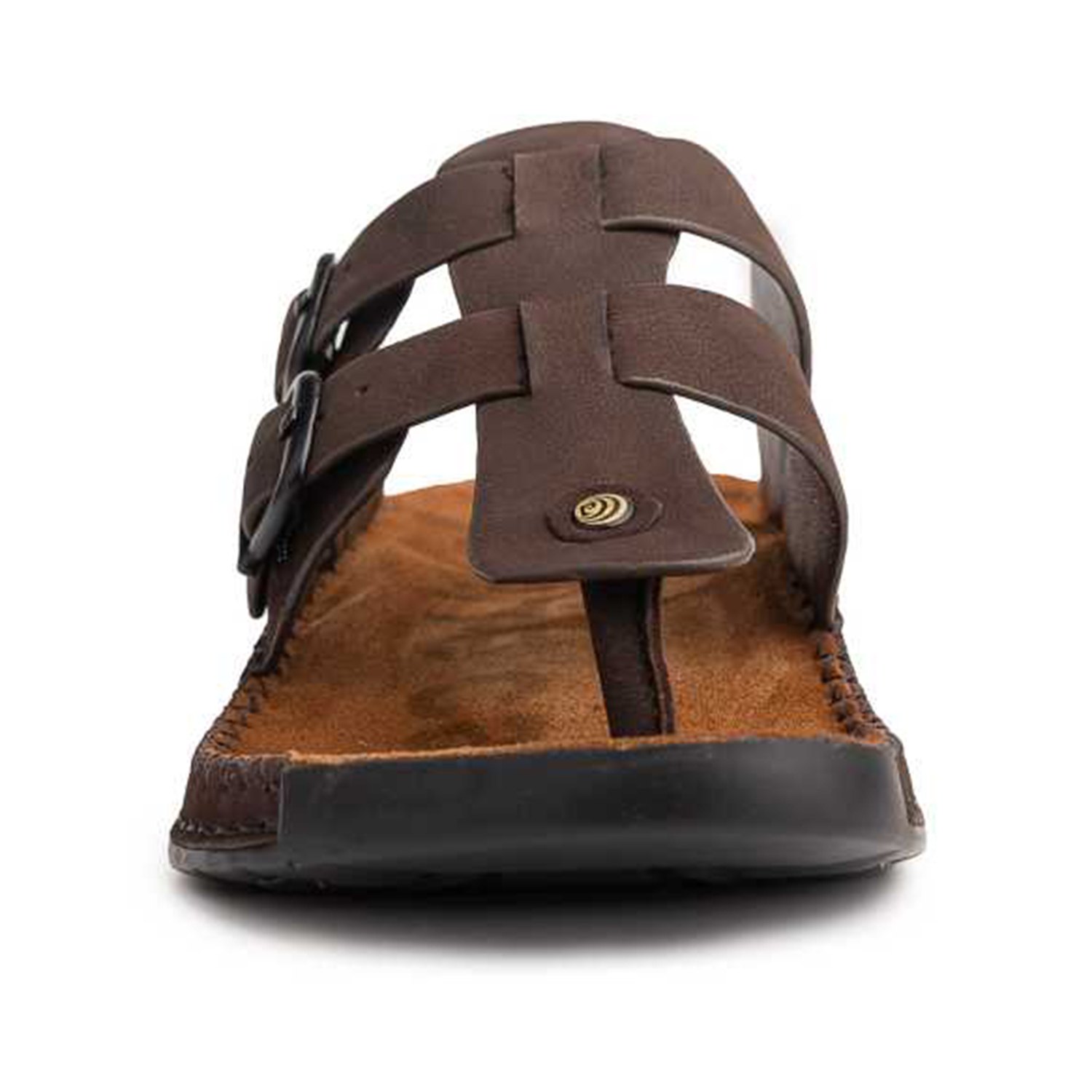 Men's leather Thong Café