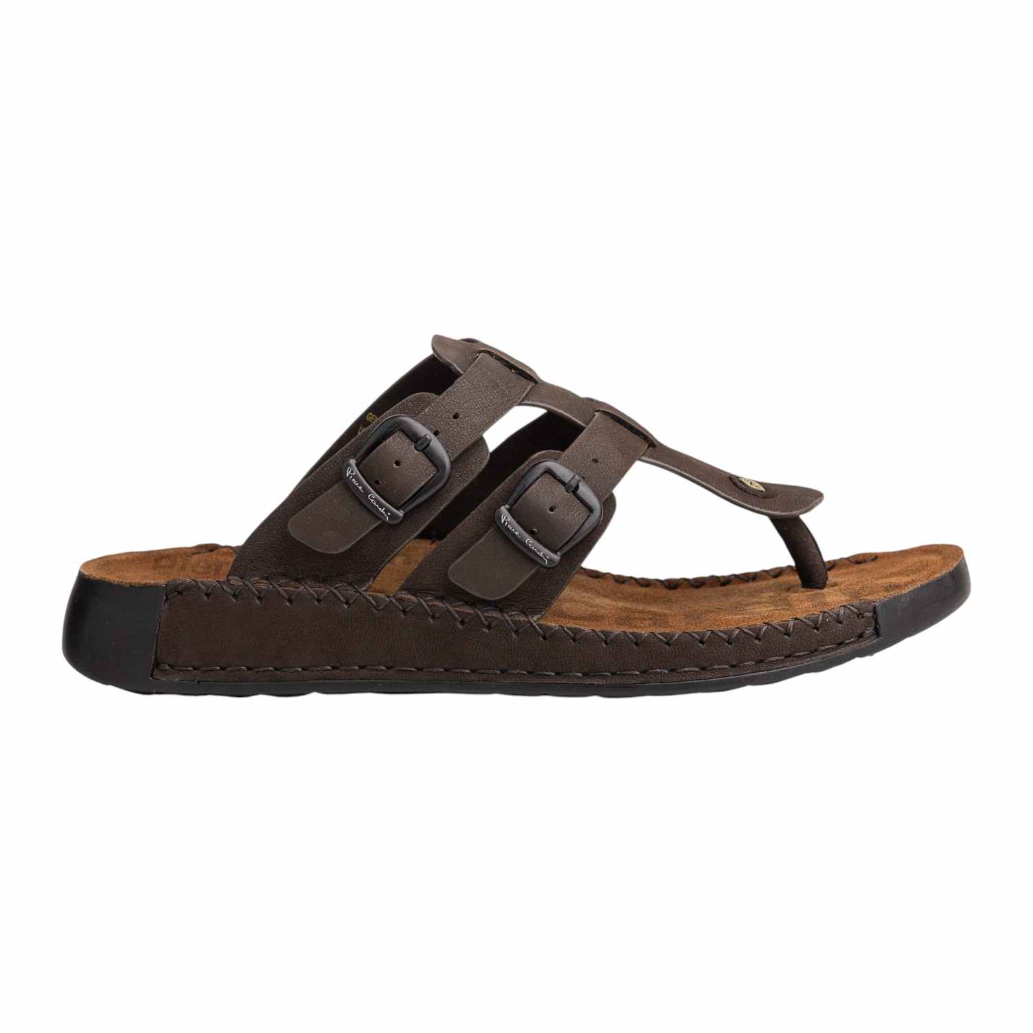 Men's leather Thong Café