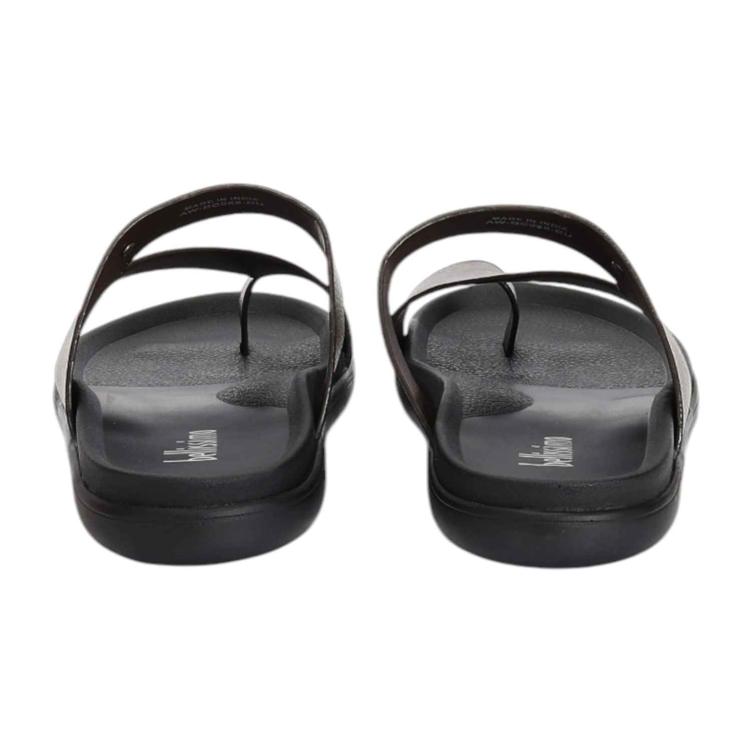 Men Brown One-Toe Strap Chappal