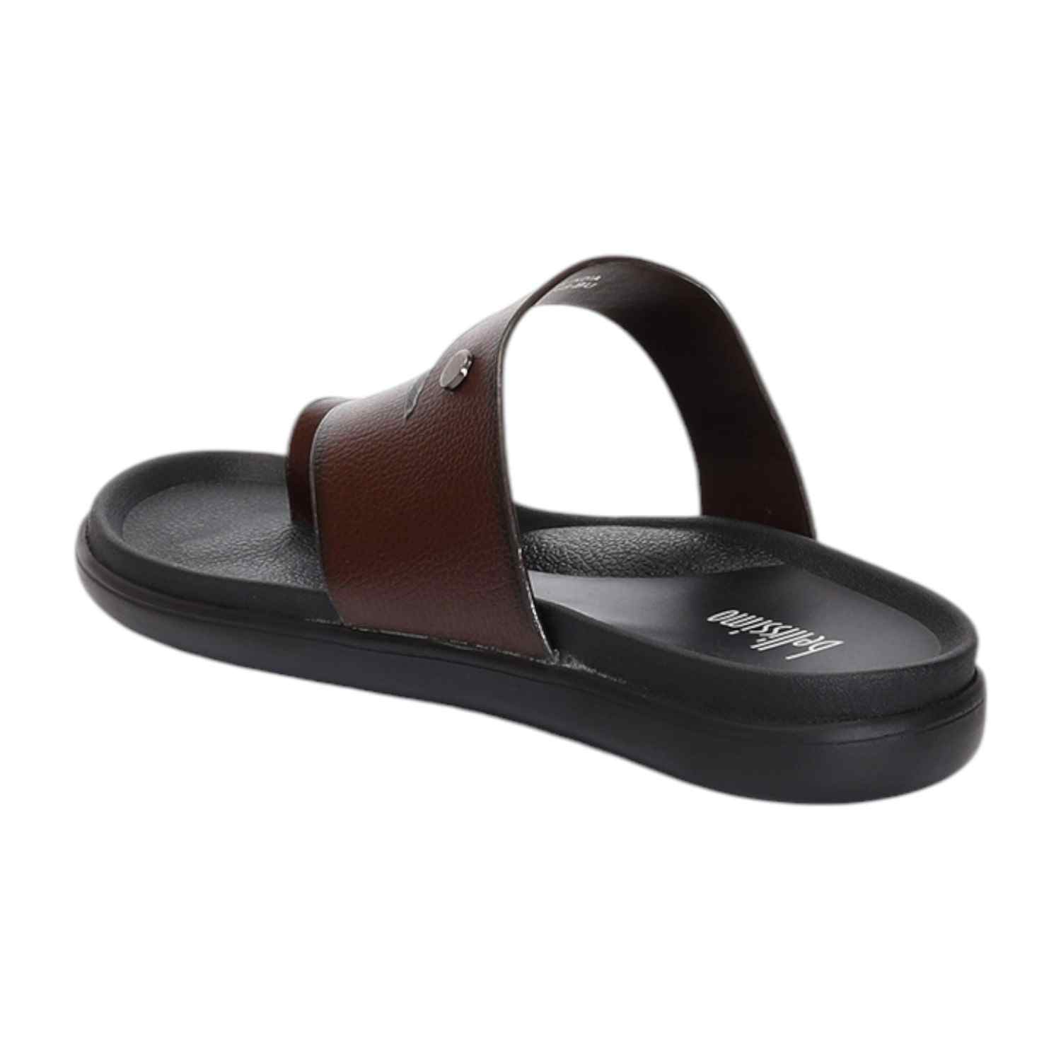Men Brown One-Toe Strap Chappal